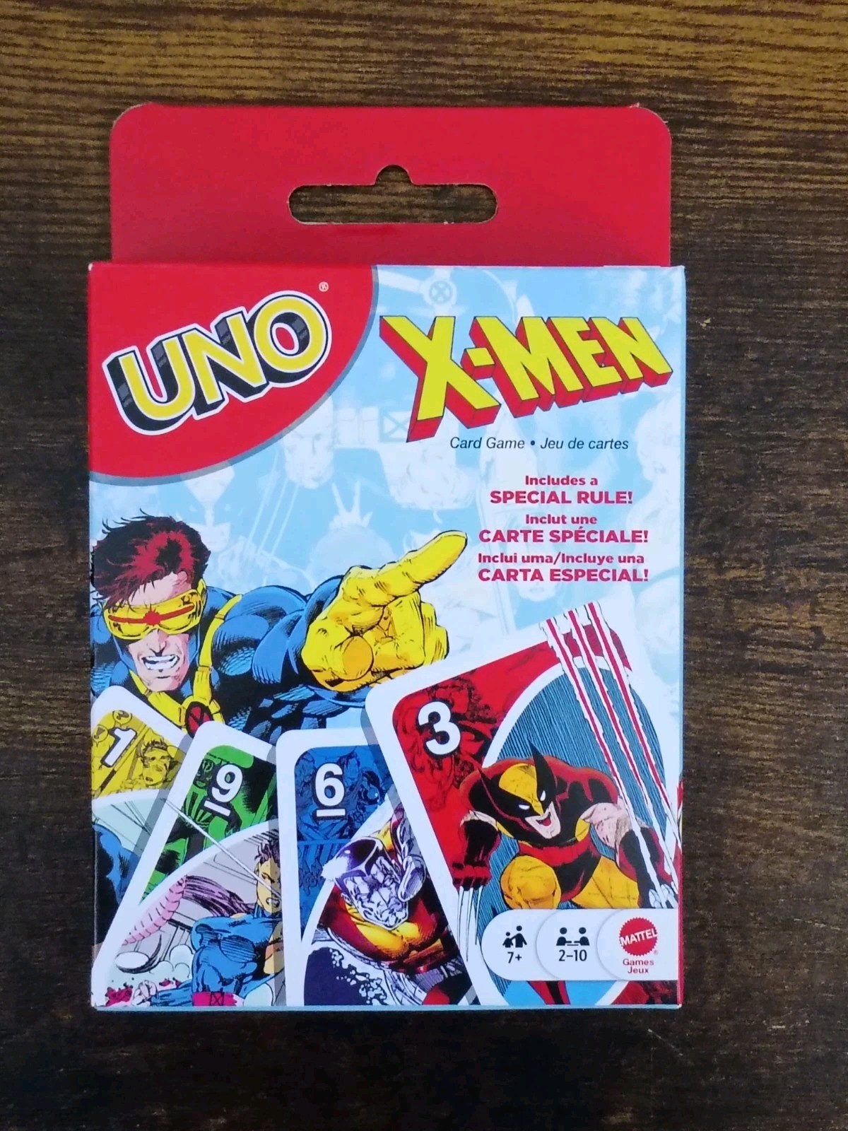 UNO X-MEN Edition Card Game Mattel 112 Cards 2-7 Players MCU Marvel Disney