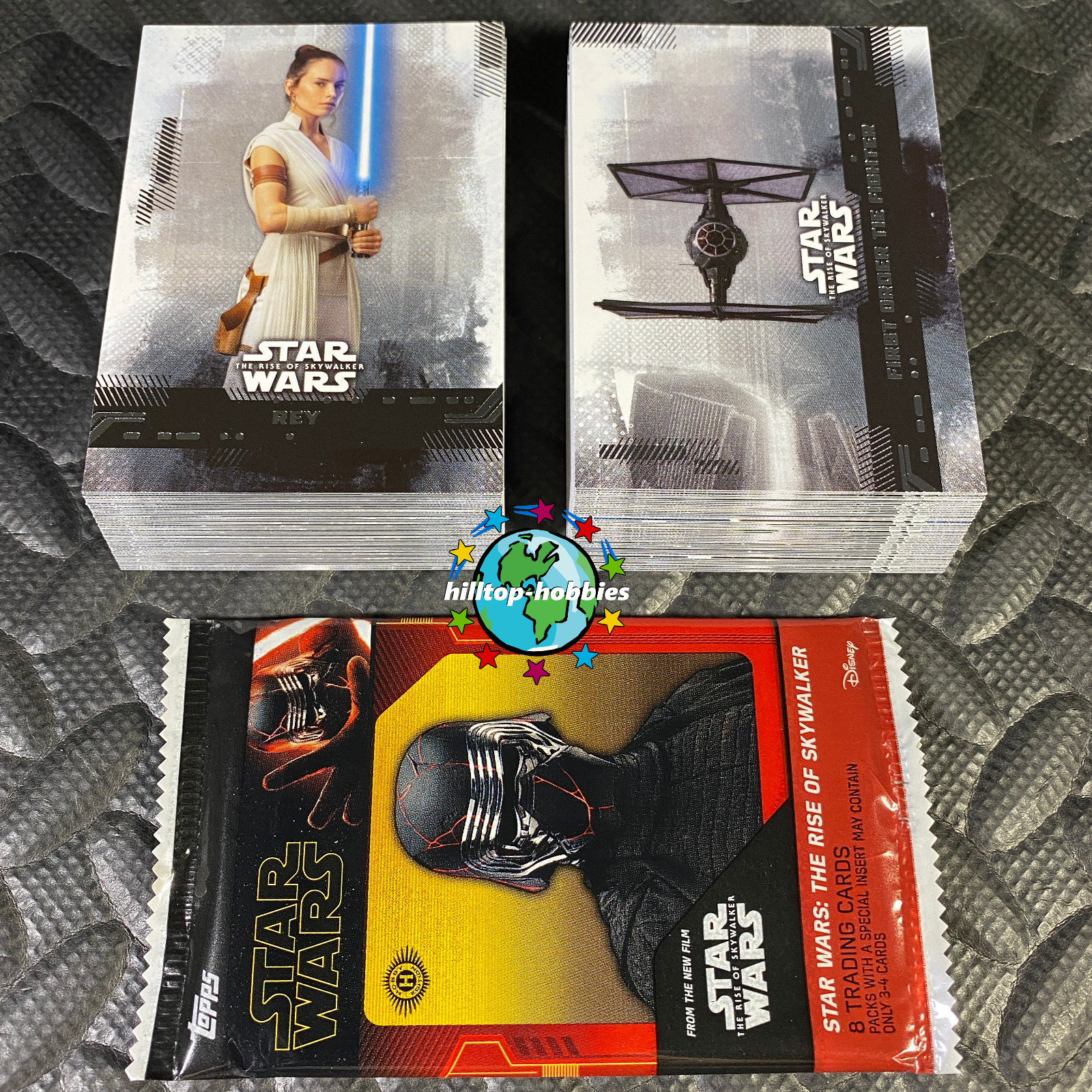 2019 TOPPS STAR WARS THE RISE OF SKYWALKER COMPLETE BASE CARD SET OF 99 +WRAPPER