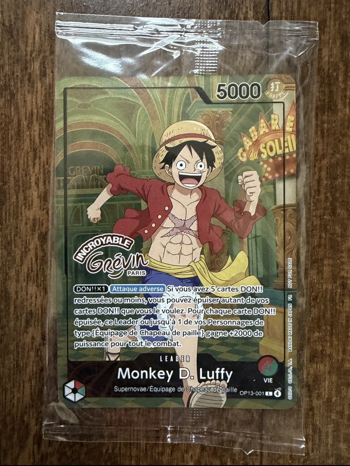 One Piece Monkey D Luffy OP13-001 X Museum Musee Grevin Promo Paris Exclusive One Piece Monkey D Luffy OP13-001 X Museum Musee Grevin Promo Paris Exclusive