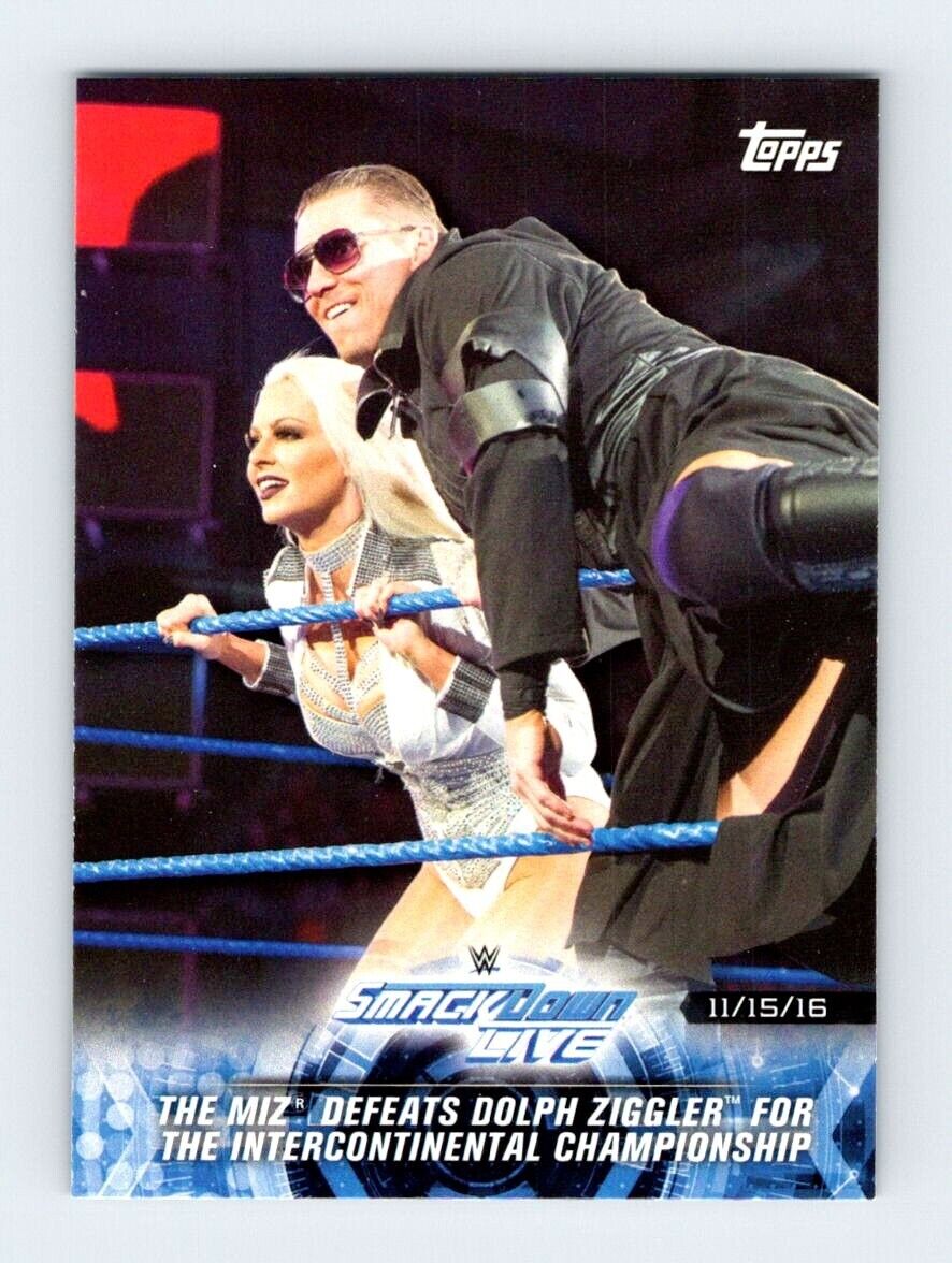 THE MIZ AND MARYSE 2018 WWE SMACKDOWN Topps Trading Card Wrestling B155