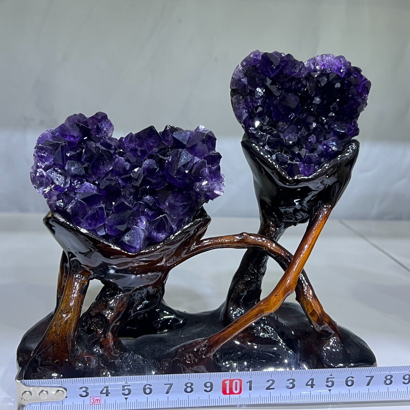2lb A set of Natural amethyst geode cluster mineral speciman healing decor