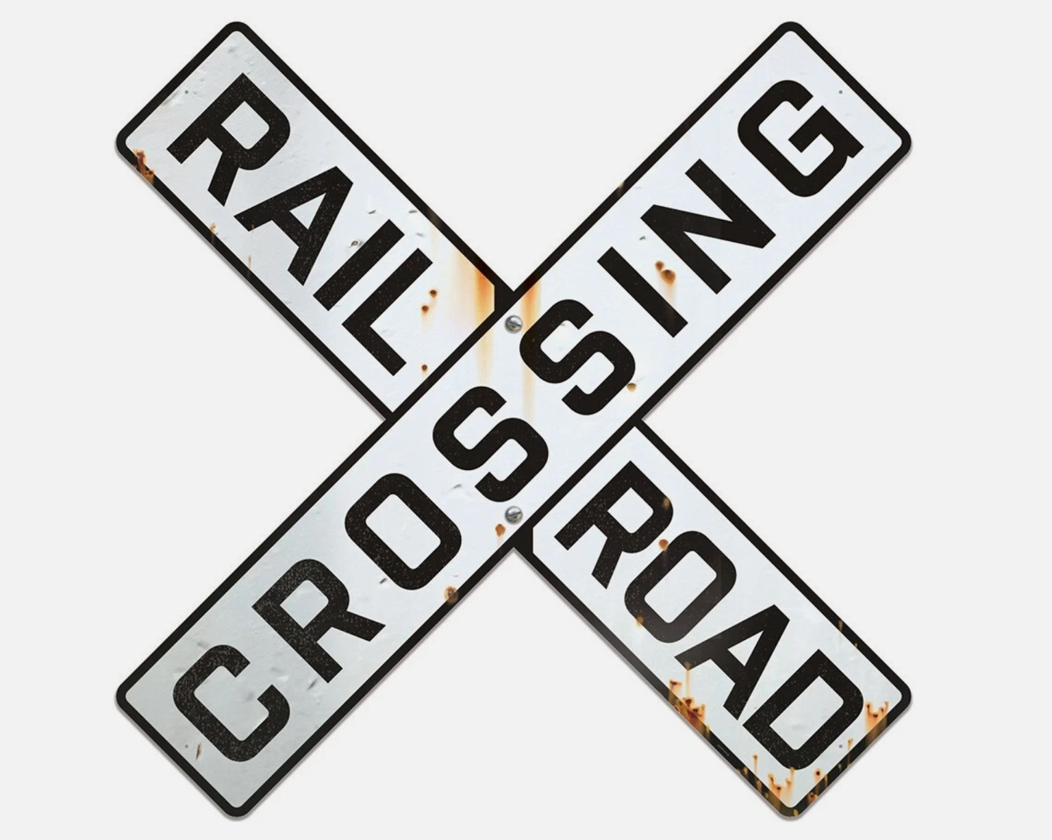 Distressed RAILROAD CROSSING Metal Sign Old Classic Train, Man Cave Wall 35”x35” Distressed RAILROAD CROSSING Metal Sign Old Classic Train, Man Cave Wall 35”x35”