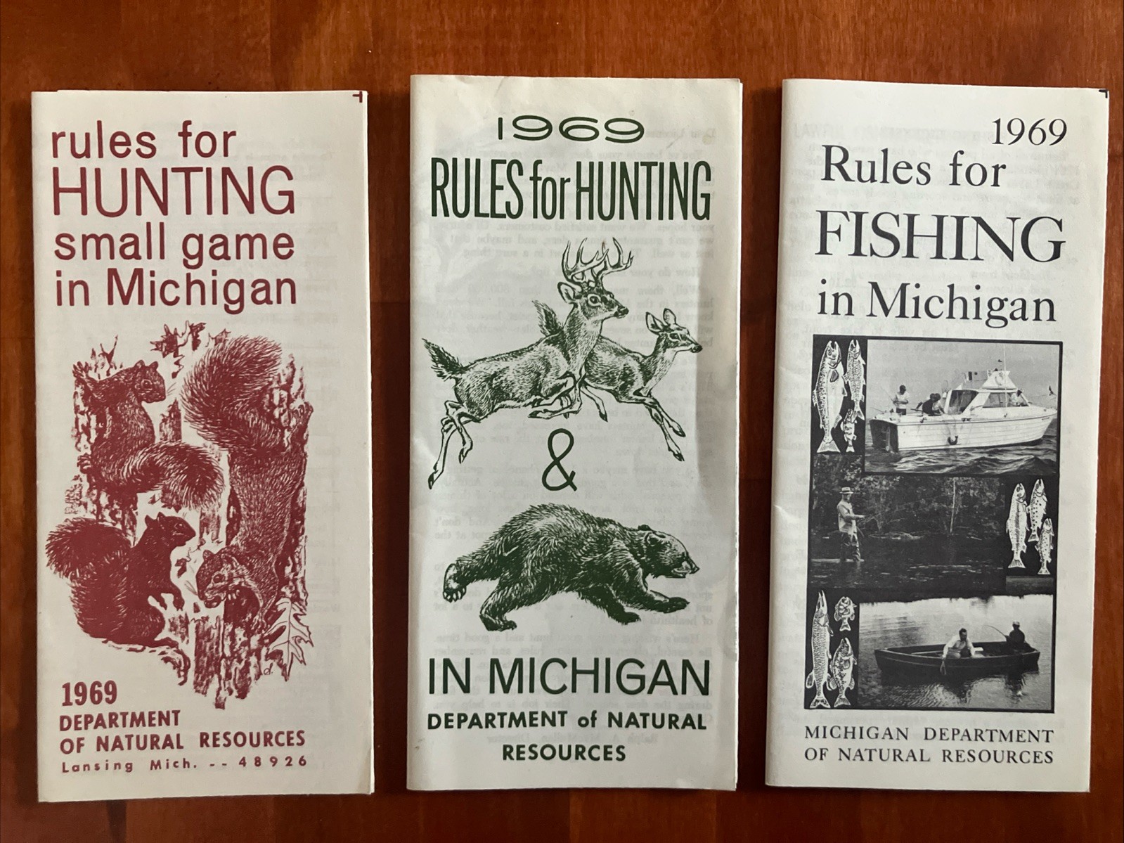 Vintage Michigan Pamphlet Lot 1969 Rules For Hunting Small Game Fishing Ephemera Vintage Michigan Pamphlet Lot 1969 Rules For Hunting Small Game Fishing Ephemera
