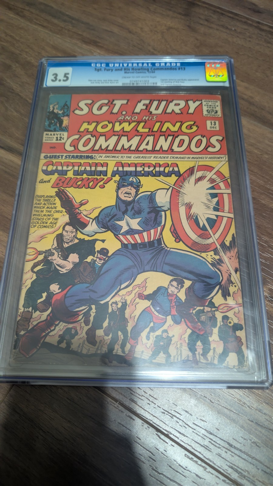 Sgt. Fury and His Howling Commandos #13 1964 CGC 3.5 - FIRST CAP / FURY MEETING Sgt. Fury and His Howling Commandos #13 1964 CGC 3.5 - FIRST CAP / FURY MEETING
