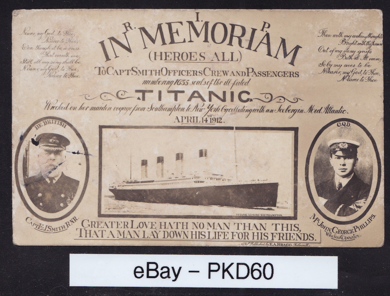 S.S. TITANIC - WHITE STAR LINE - POSTCARD POSTED 1915 S.S. TITANIC - WHITE STAR LINE - POSTCARD POSTED 1915