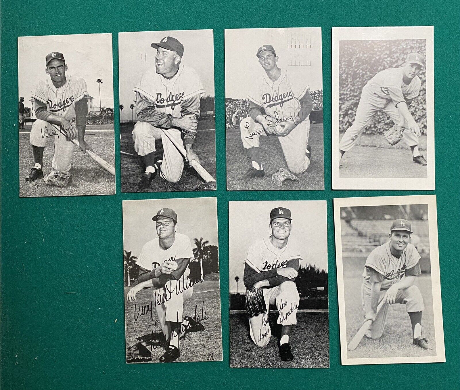 LA Dodgers Postcards, Lot of 7, McCarthy & Paulson Issues, Drysdale & Snyder