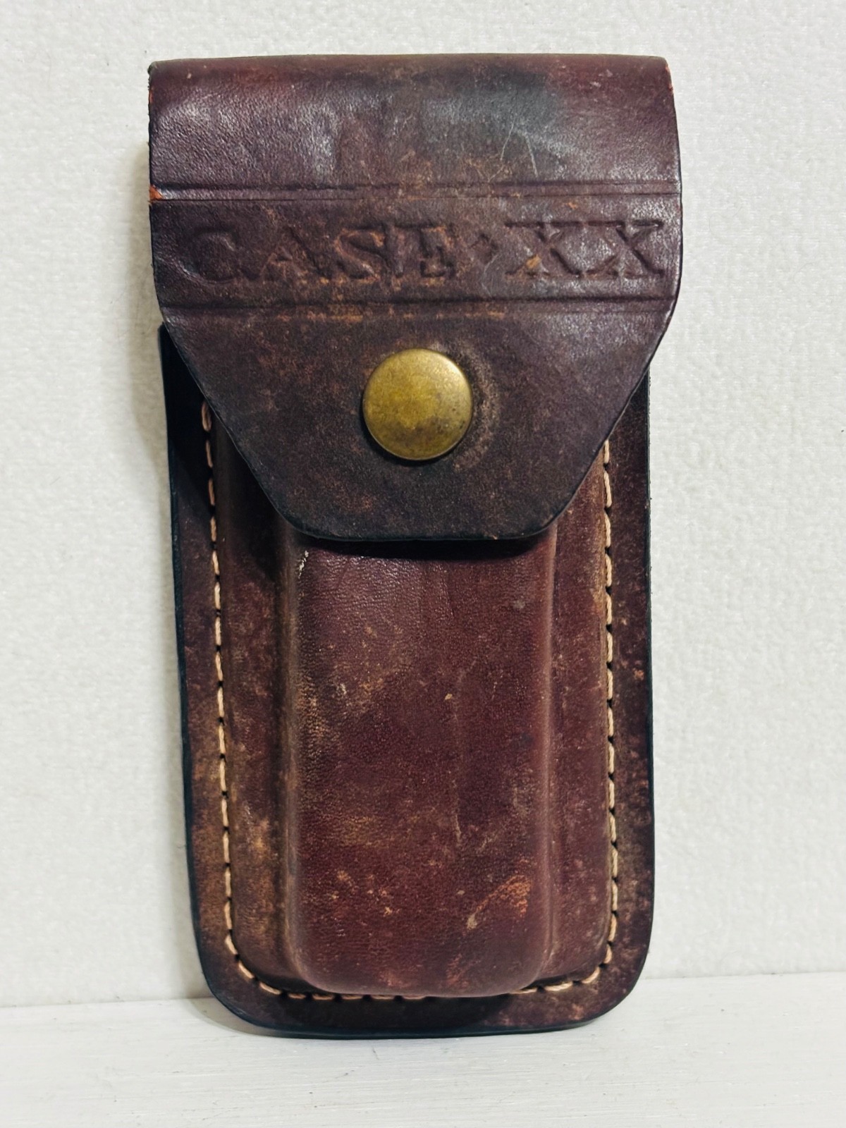 Vintage CASE XX Leather Folding Pocket Knife Sheath Pouch Snap Closure Vintage CASE XX Leather Folding Pocket Knife Sheath Pouch Snap Closure