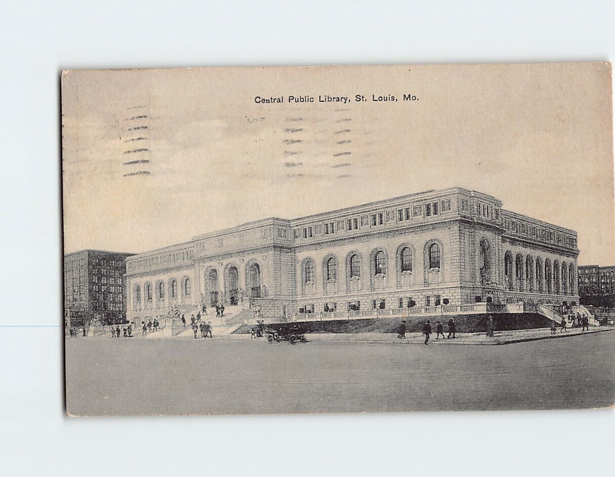 Postcard Central Public Library, St. Louis, Missouri