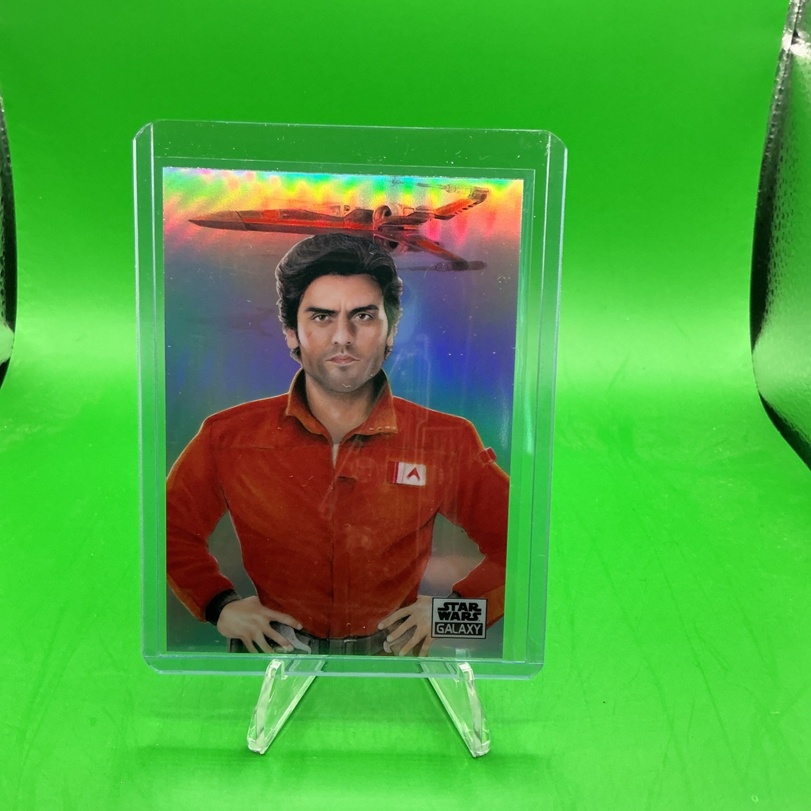 2021 TOPPS CHROME STAR WARS GALAXY Commander Poe Dameron REFRACTOR #95