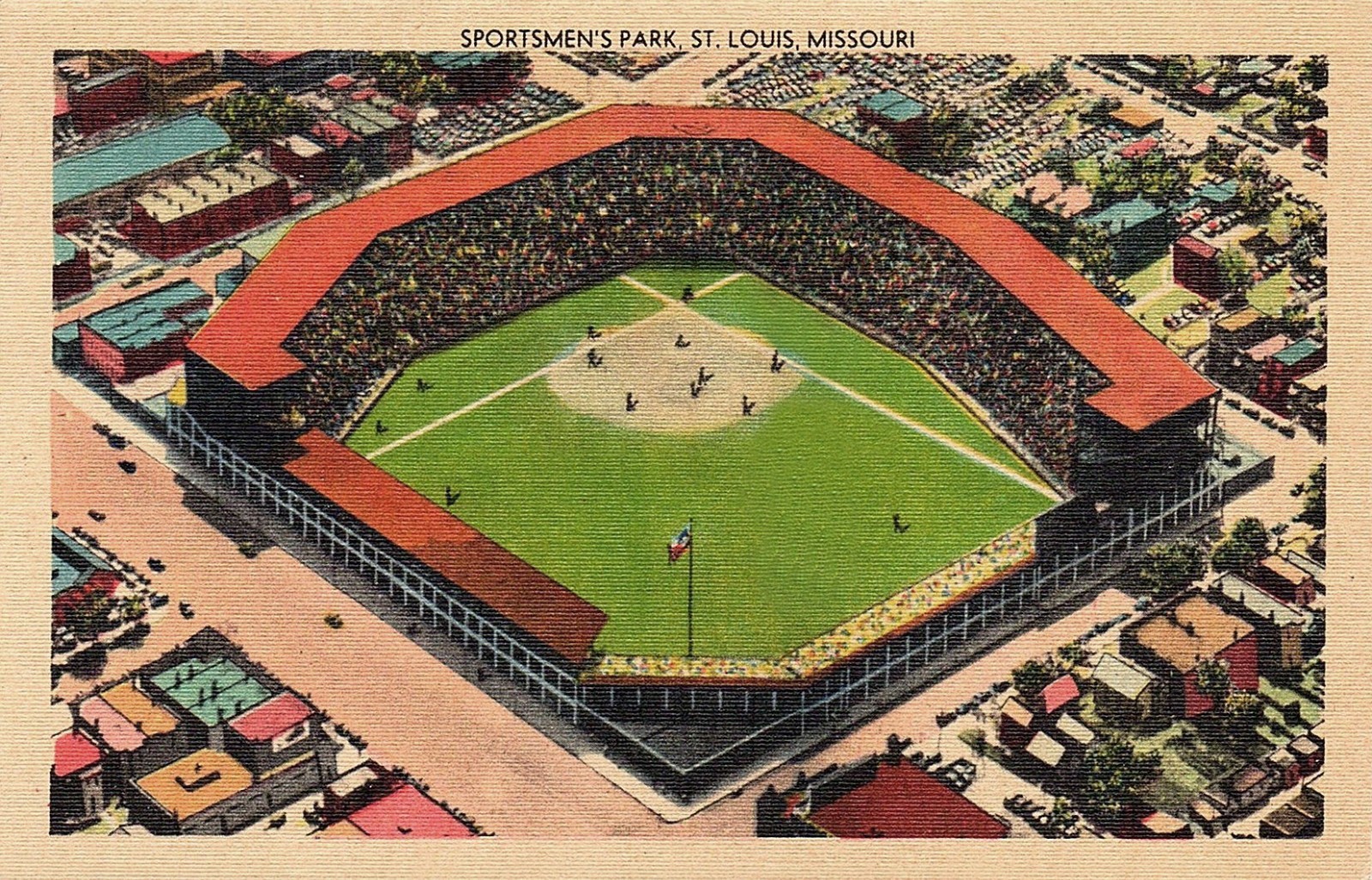 St Louis Missouri Sportsman's Park Baseball Game Postcard COPY #75711 St Louis Missouri Sportsman's Park Baseball Game Postcard COPY #75711