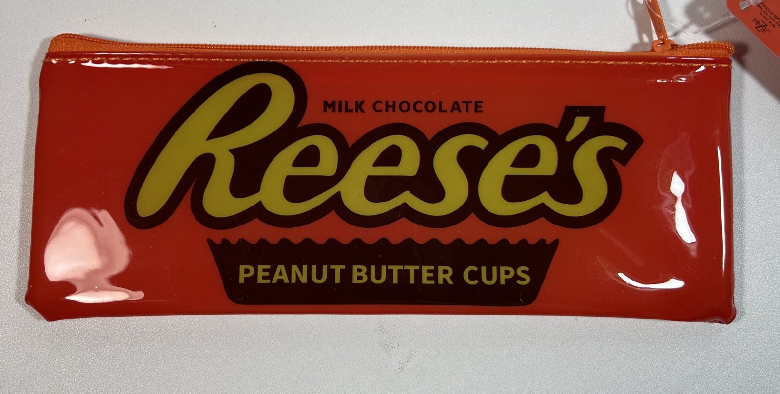 NEW Reese’s Peanut Butter Cup Chocolate Vinyl  Rectangle Zip Pencil Make Up Case