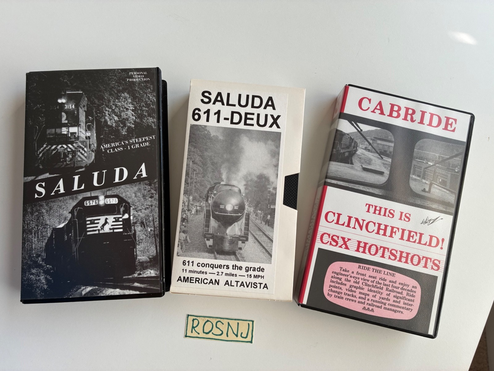 Lot of 3 American Altavista VHS Railroad Videos Saluda Clinchfield Tested/Rewind