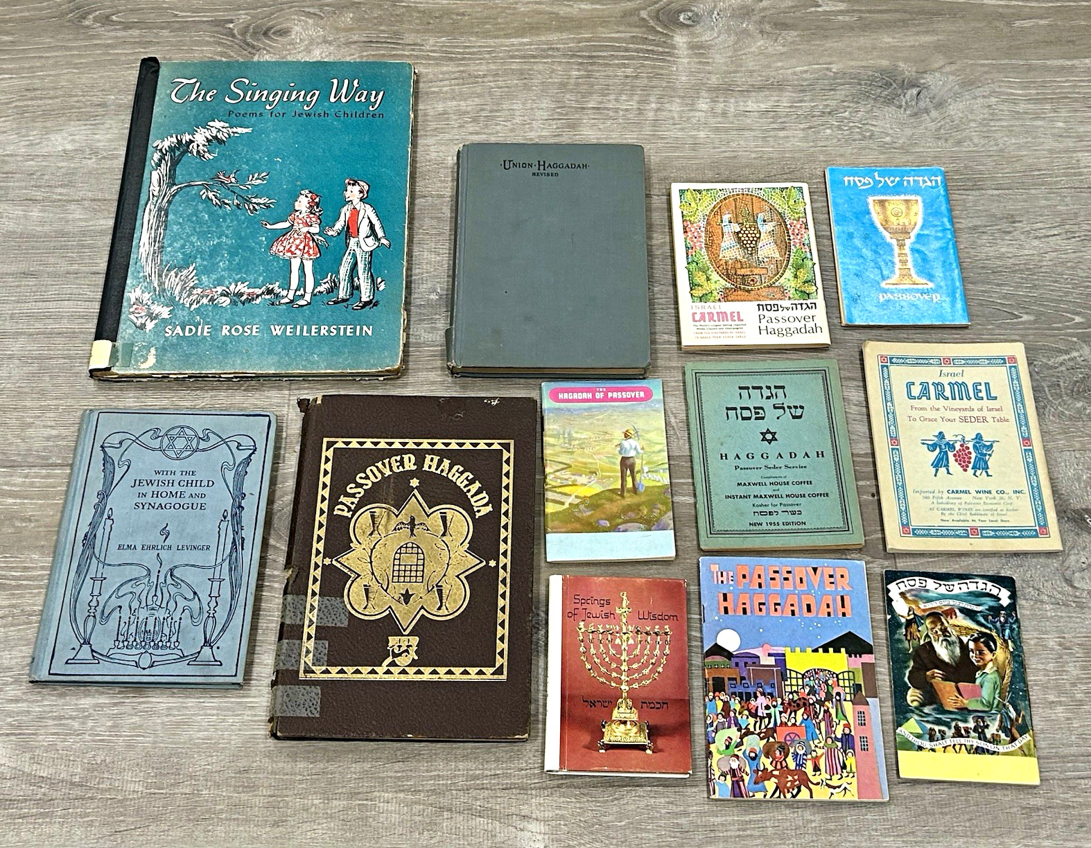 Vintage Judaica Book Lot Passover Haggadahs & The Singing Way Judaism Vintage Judaica Book Lot Passover Haggadahs & The Singing Way Judaism