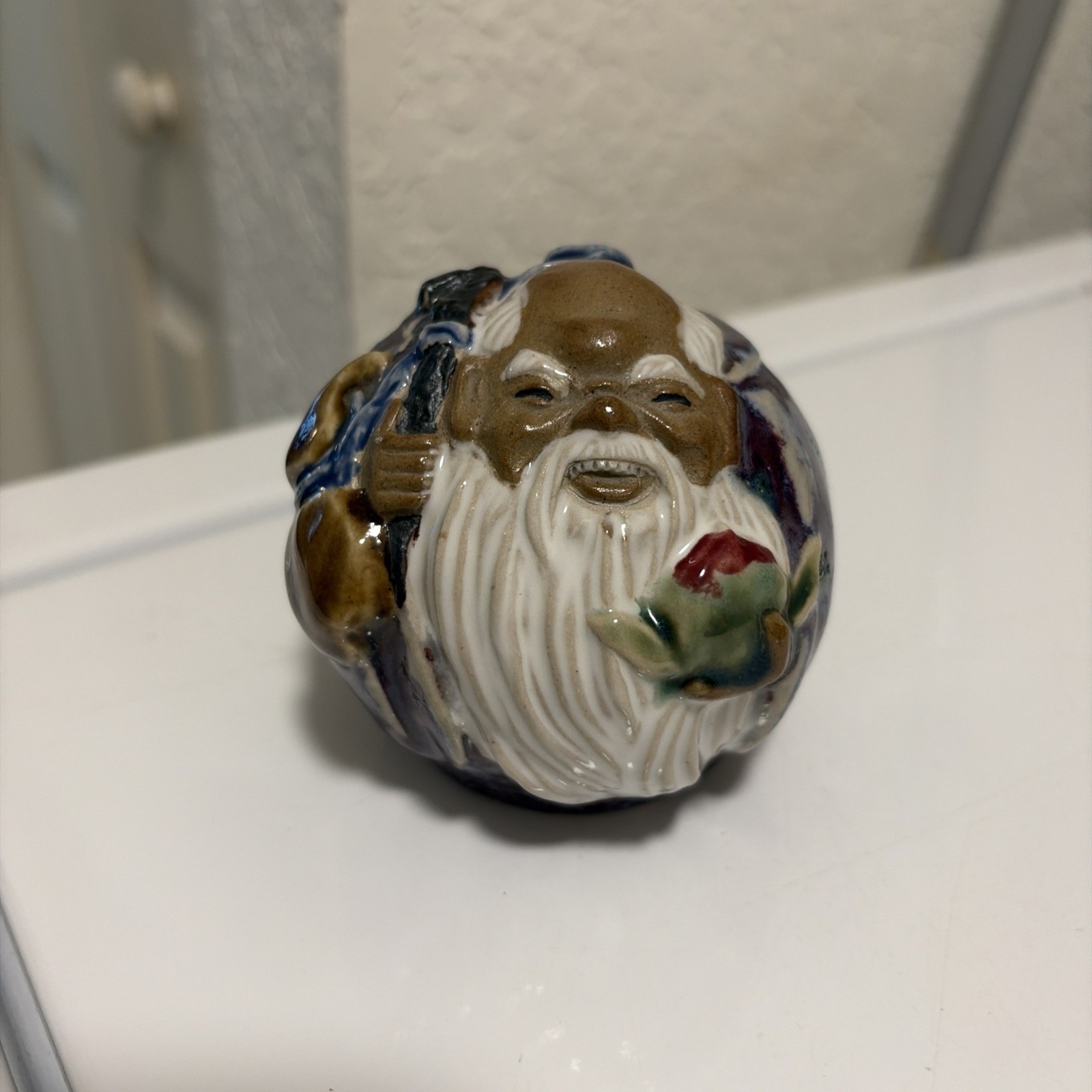 Vtg. Chinese God of Longevity Shou Xing or Shou Lou Figurine Huang  Guzhen mark