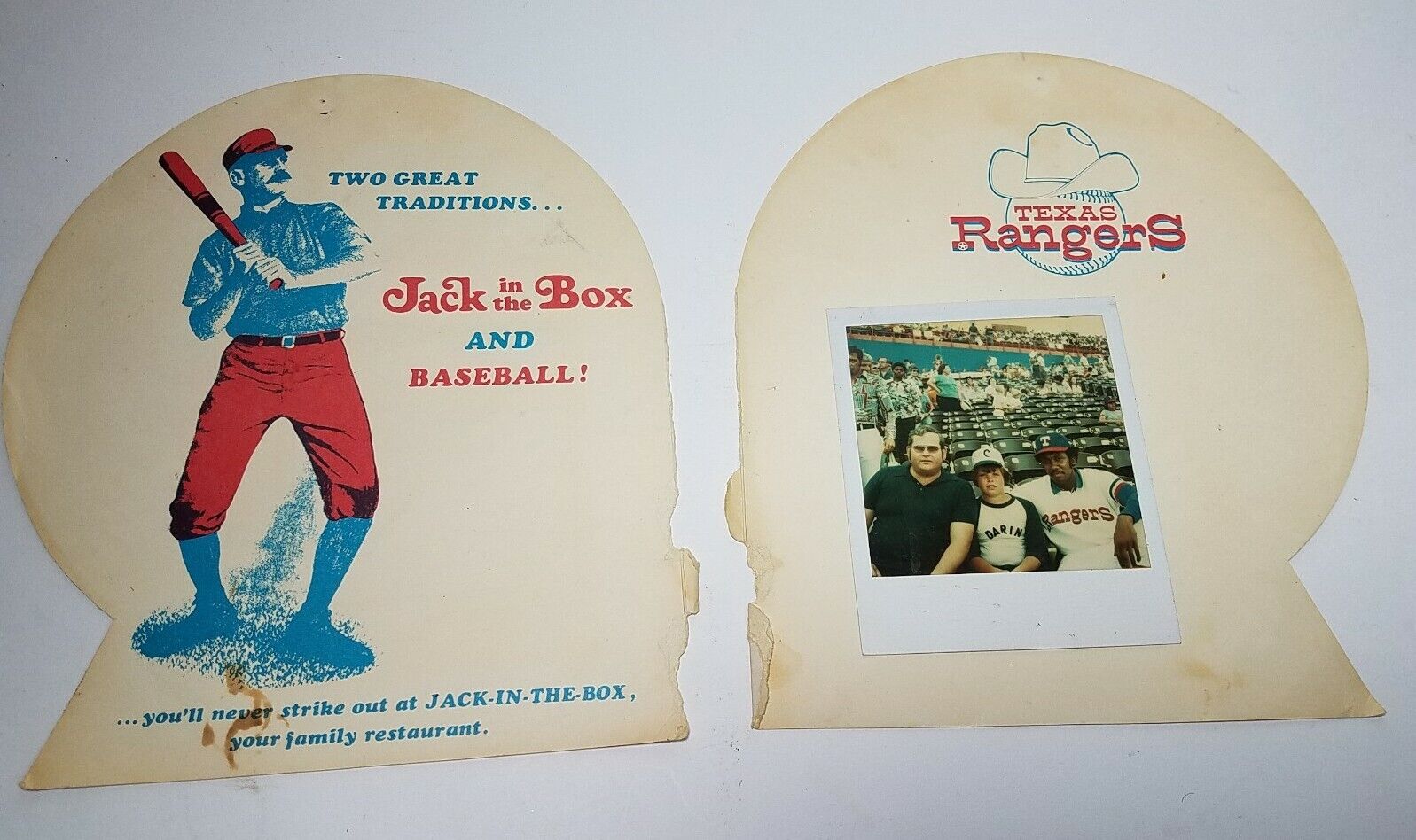 1975 Polaroid SX-70 Texas Rangers Photo Vtg Adverts MLB Baseball FERGIE JENKINS 