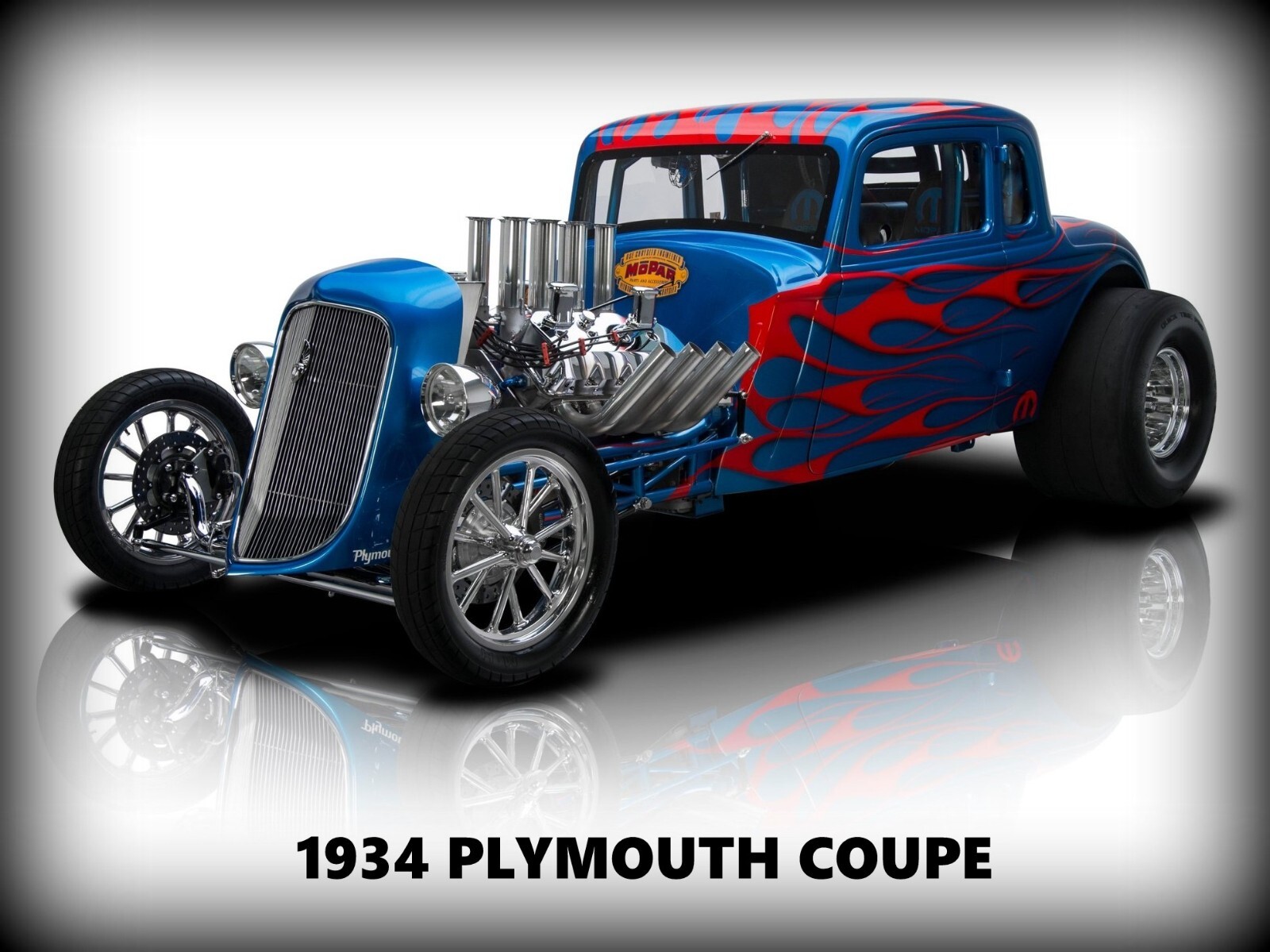 1934 Plymouth Coupe Hot Rod Metal Sign: 12x16 1934 Plymouth Coupe Hot Rod Metal Sign: 12x16