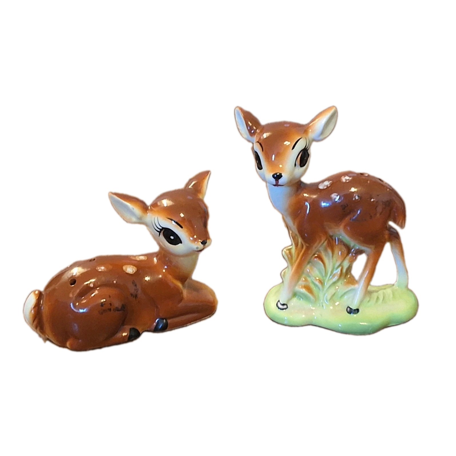 Vintage 1950s Japan Baby Deer Spotted Fawn Salt & Pepper Shaker Set Kitsch Retro Vintage 1950s Japan Baby Deer Spotted Fawn Salt & Pepper Shaker Set Kitsch Retro
