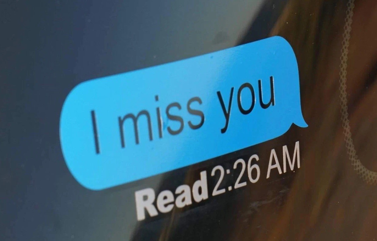 Set of 2 I Miss You Car Sticker Decal Blue Bubble Vinyl – 4.5 inch  Set of 2 I Miss You Car Sticker Decal Blue Bubble Vinyl – 4.5 inch 
