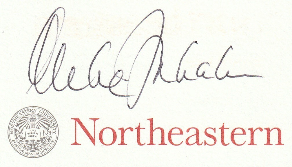1988 PRESIDENTIAL CANDIDATE & MASS. GOVERNOR MIKE DUKAKIS SIGNED BUSINESS CARD 1988 PRESIDENTIAL CANDIDATE & MASS. GOVERNOR MIKE DUKAKIS SIGNED BUSINESS CARD