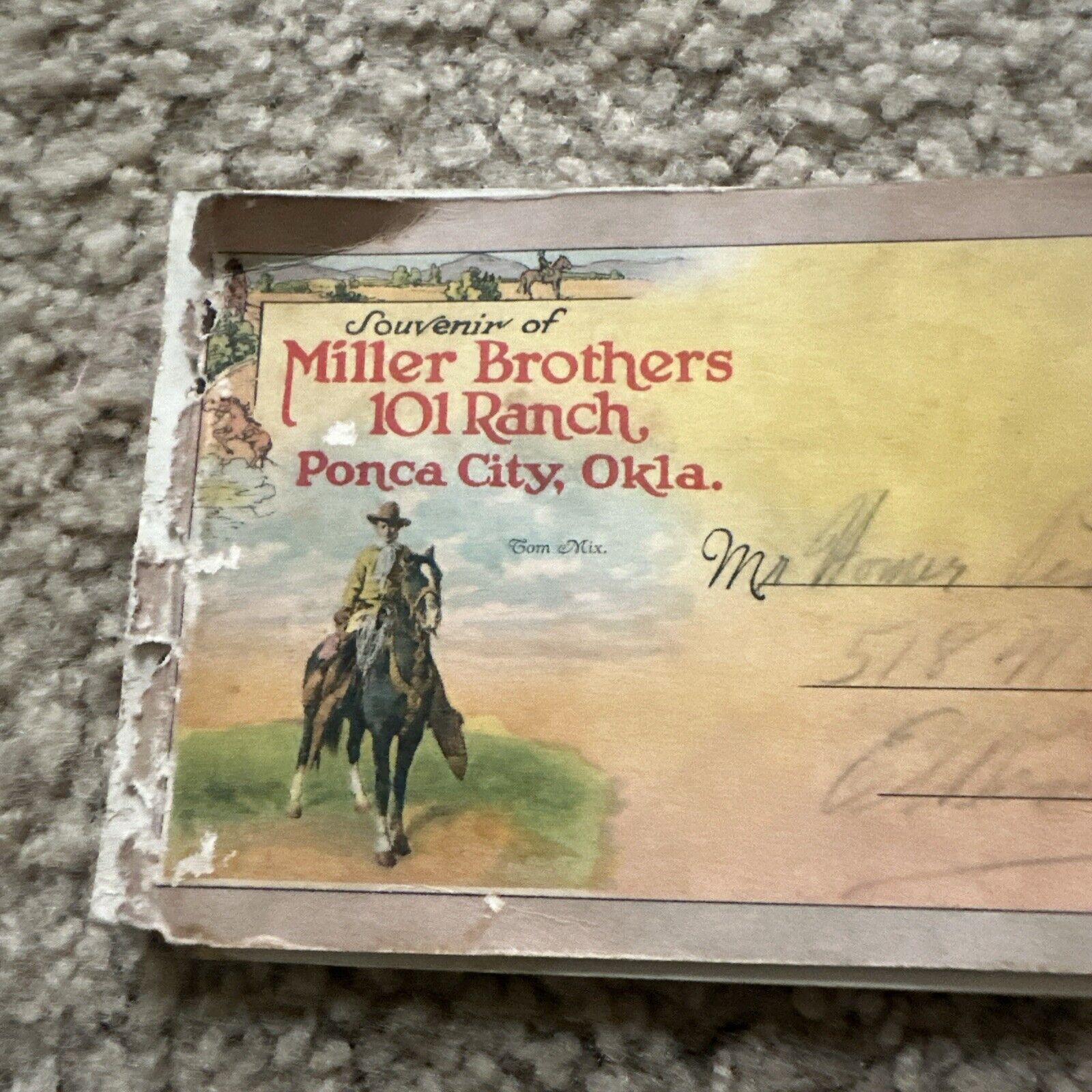 Ponca City OK Oklahoma Miller Brothers 101 Buffalo Ranch Cattle Vtg Postcardbook
