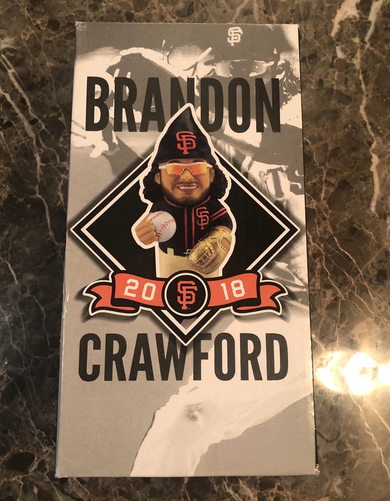 2018 San Francisco Giants MLB Baseball SGA Brandon Crawford Gold Glove Gnome BOX