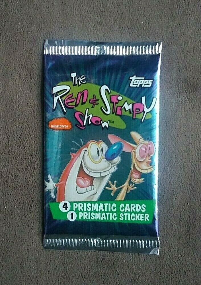 1993 Topps Nickelodeon The Ren & Stimpy Show Trading Card Pack 4 Cards 1 Sticker