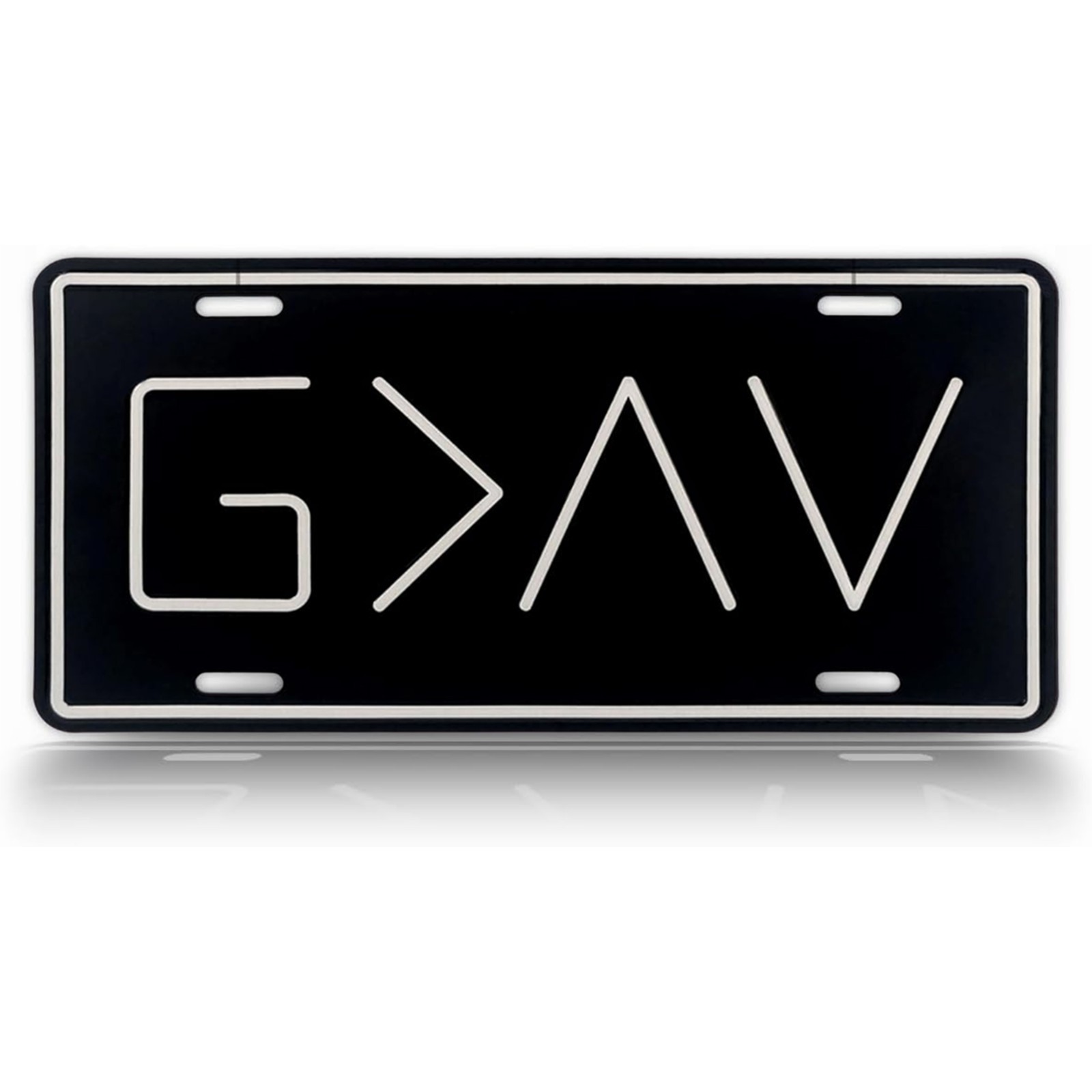 God Is Greater Than My Ups And Downs | Black Aluminium Decorative License Plate God Is Greater Than My Ups And Downs | Black Aluminium Decorative License Plate