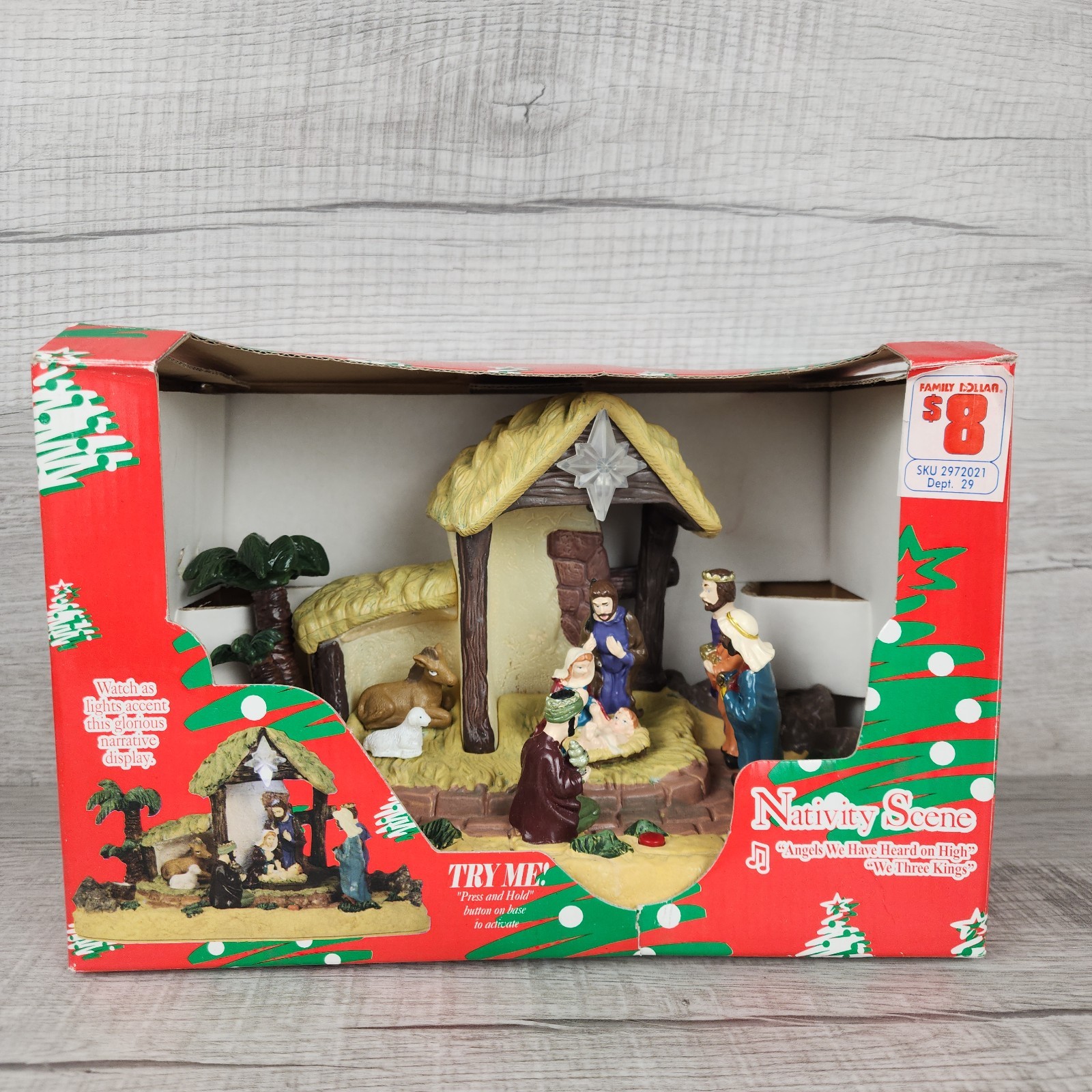 Vintage Gemmy Nativity Narrated Light Up Musical Christmas Talking Scene NIB Vintage Gemmy Nativity Narrated Light Up Musical Christmas Talking Scene NIB
