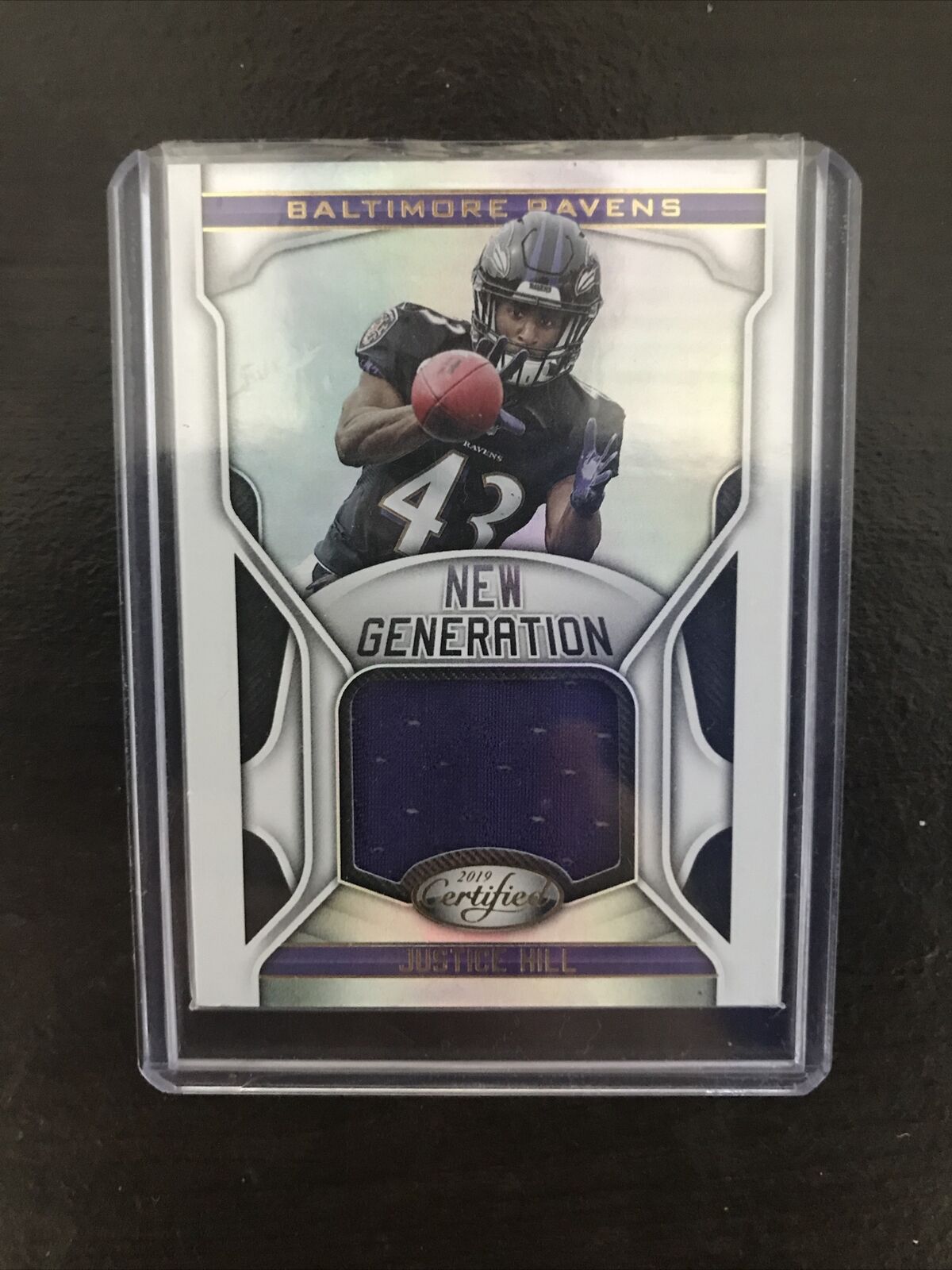 2019 Justice Hill jersey patch new generation Panini