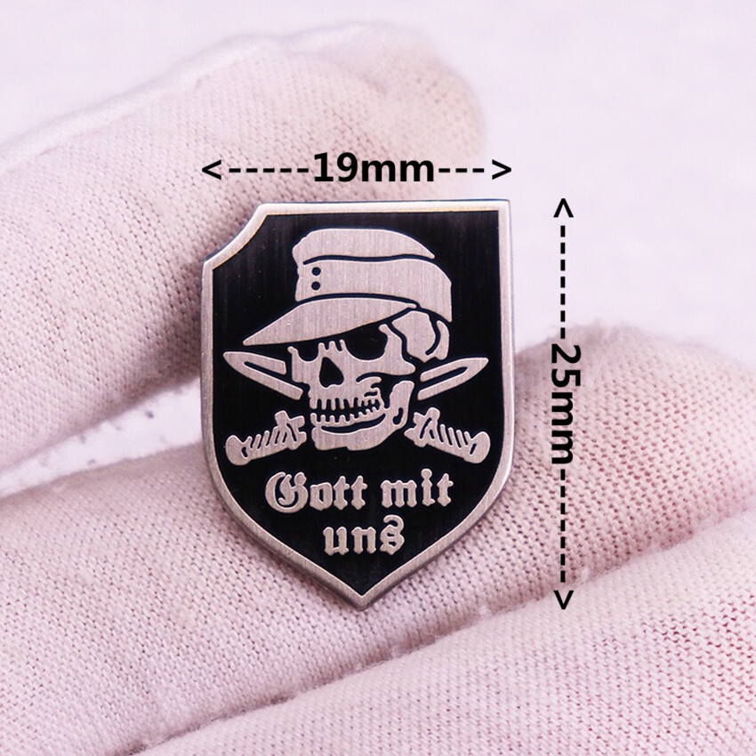 God with us lapel pin vintage black badge Germany wehrmacht brooch God with us lapel pin vintage black badge Germany wehrmacht brooch