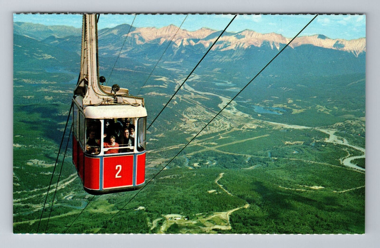 Jasper National Park-Alberta, Jasper Sky Tram, Vintage Postcard