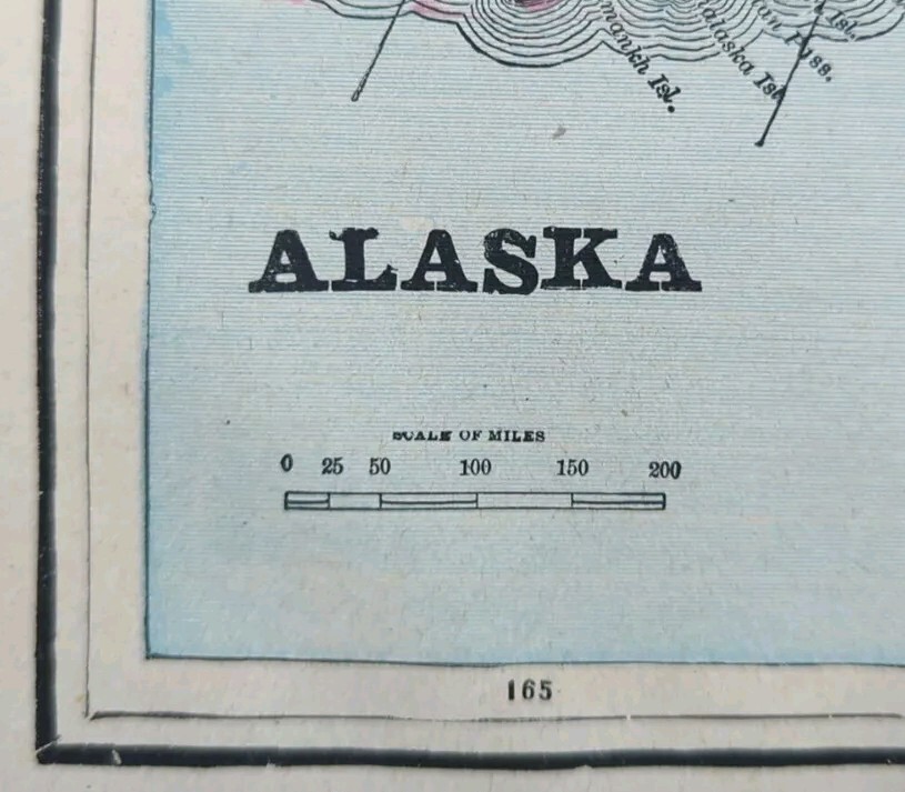 Vintage 1895 ALASKA Map 14 Vintage 1895 ALASKA Map 14