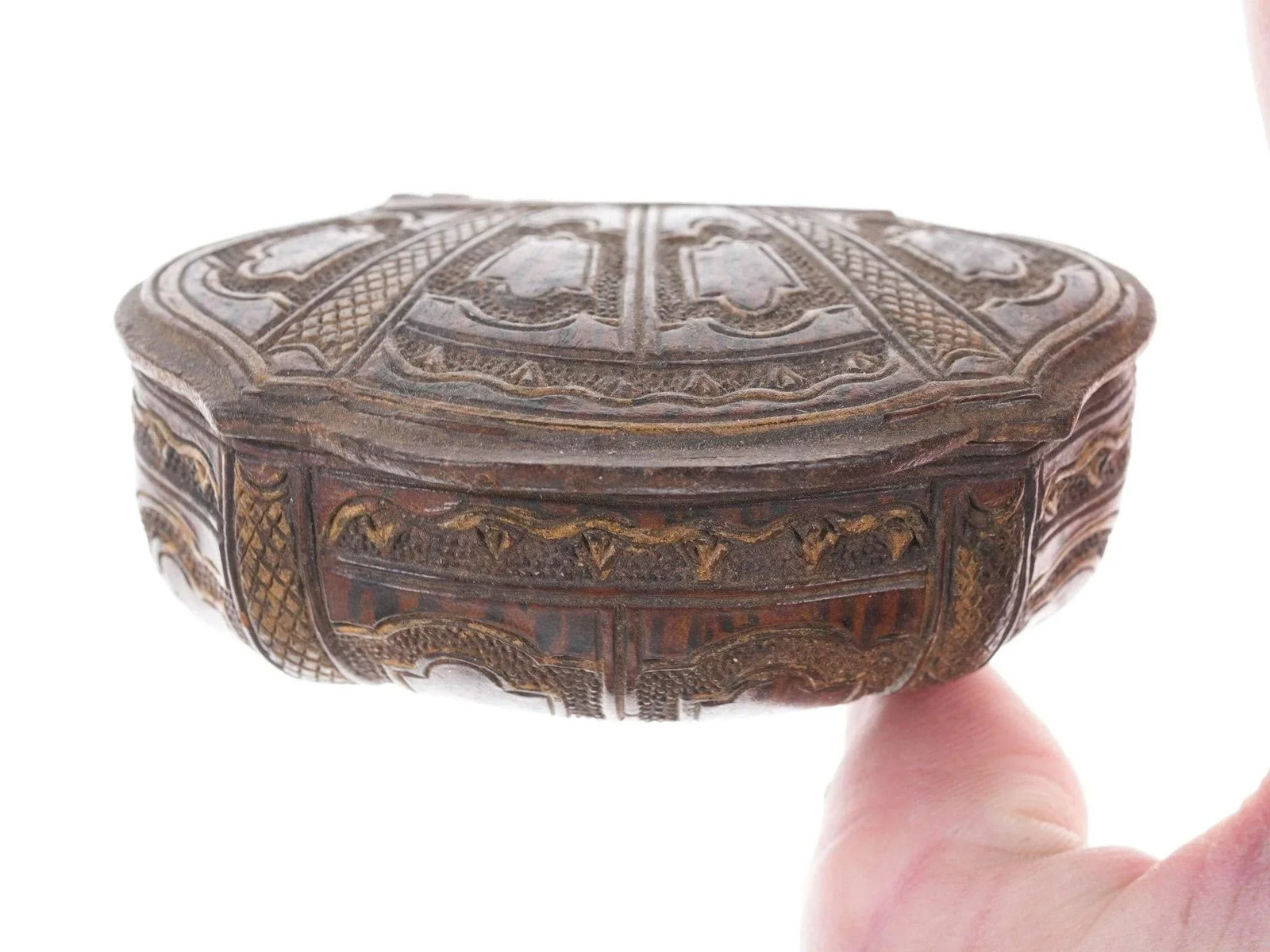 18th century English Papier Mache Snuff box 18th century English Papier Mache Snuff box