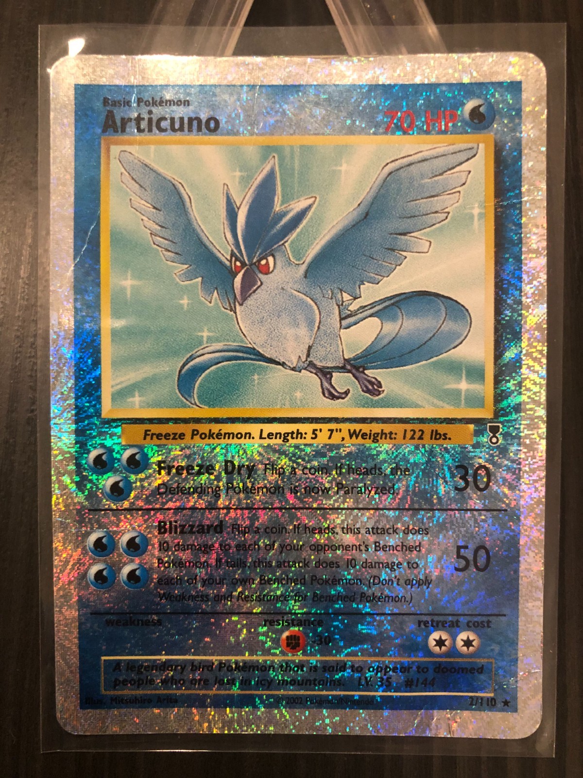Articuno Legendary Collection Reverse Holo 2/110 Pokemon 2002 (English) HP DMG Articuno Legendary Collection Reverse Holo 2/110 Pokemon 2002 (English) HP DMG