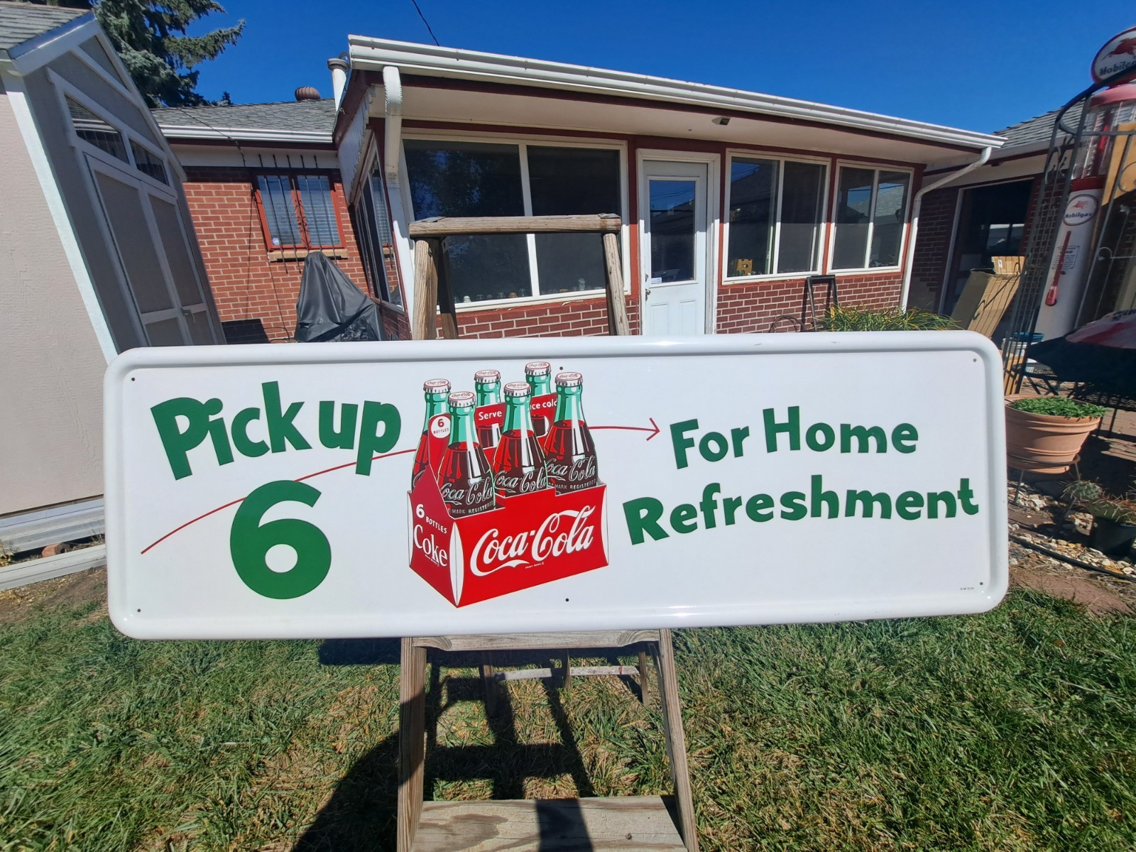 1954 Coca Cola Pickup 6 Self Framed Tin Sign 50 X 16