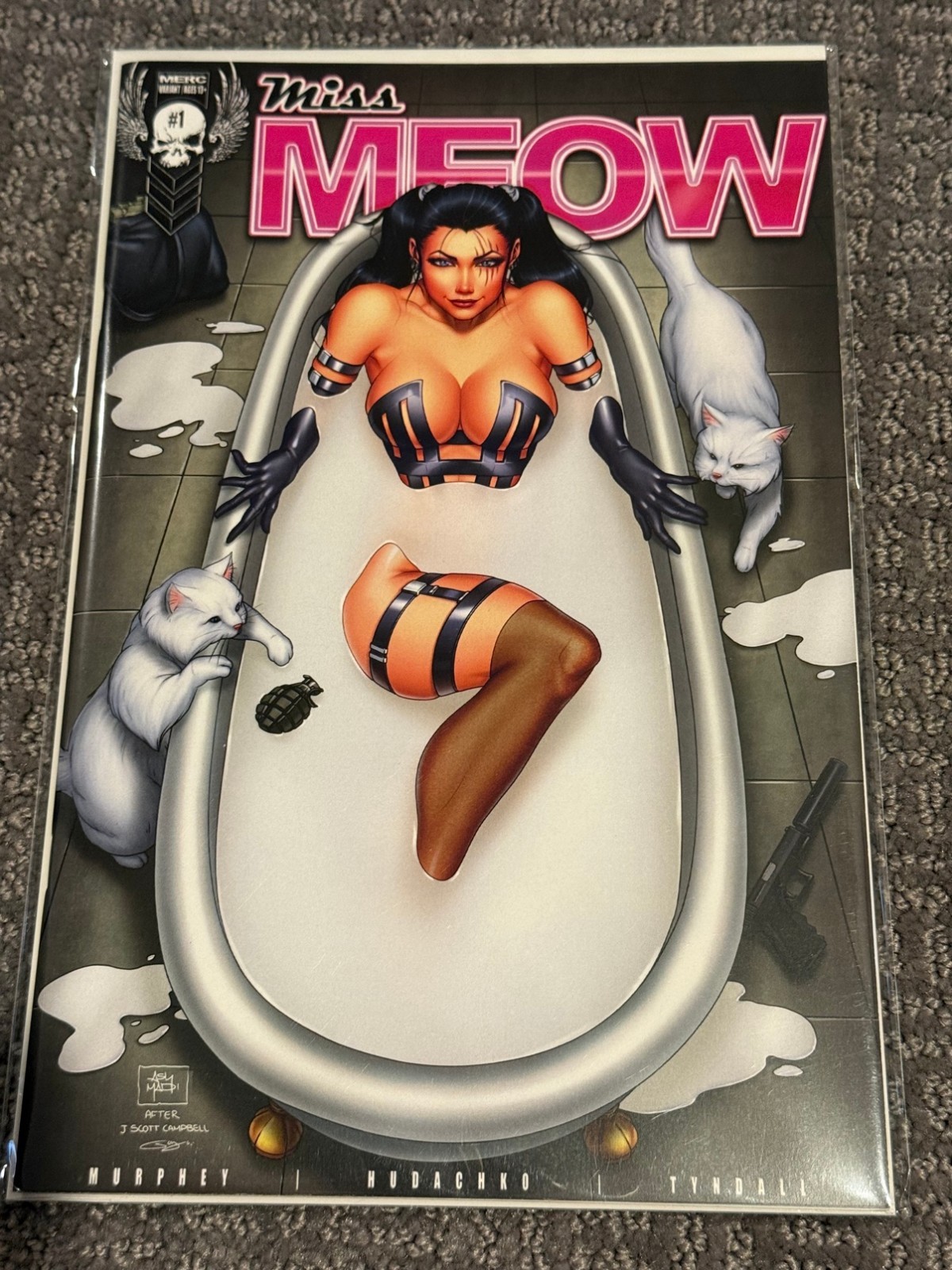 Miss Meow #1 Ash Madi Milk Bath Variant JSC Campbell Homage Miss Meow #1 Ash Madi Milk Bath Variant JSC Campbell Homage