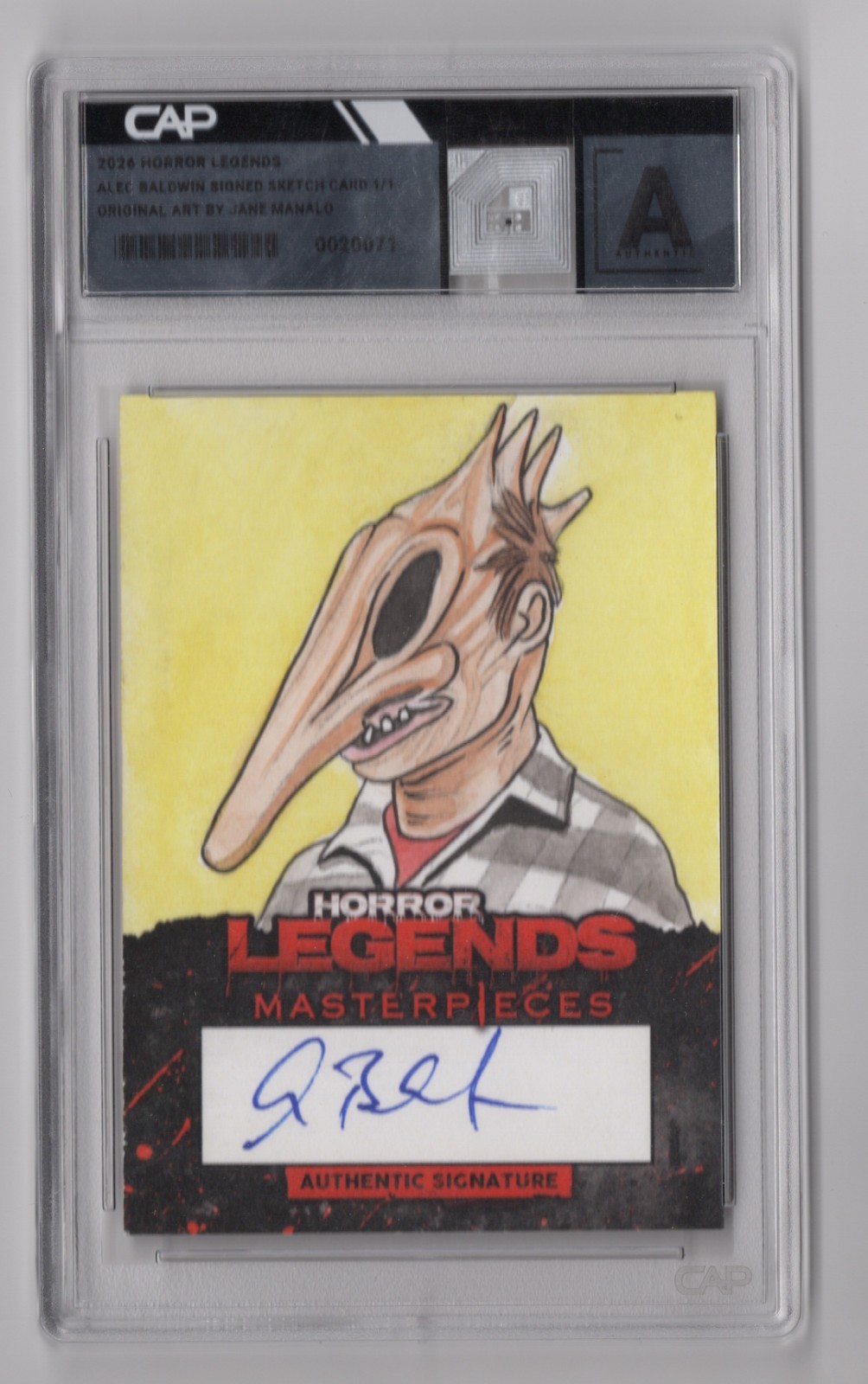 Alec Baldwin Beetlejuice Horror Legends Masterpieces Autograph Sketch Manalo 1/1 Alec Baldwin Beetlejuice Horror Legends Masterpieces Autograph Sketch Manalo 1/1