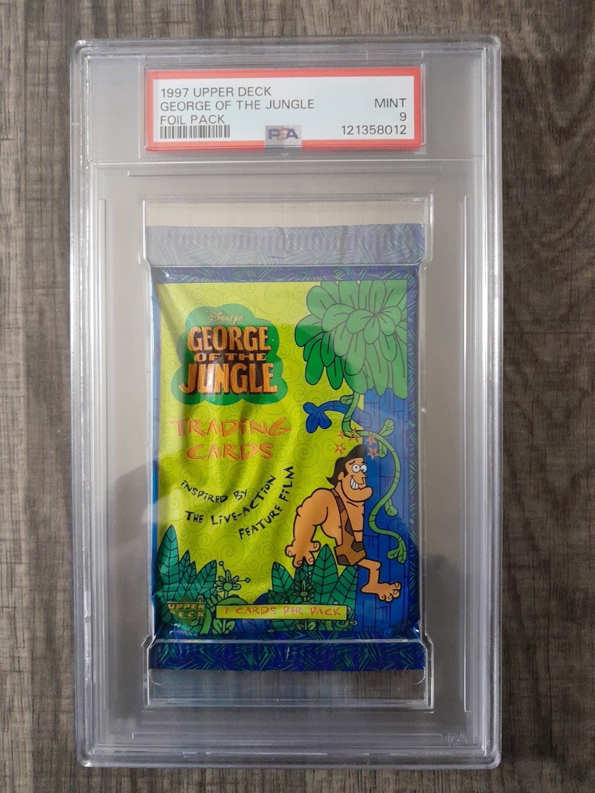 1997 Upper Deck George Of The Jungle Foil Pack PSA 9 1997 Upper Deck George Of The Jungle Foil Pack PSA 9