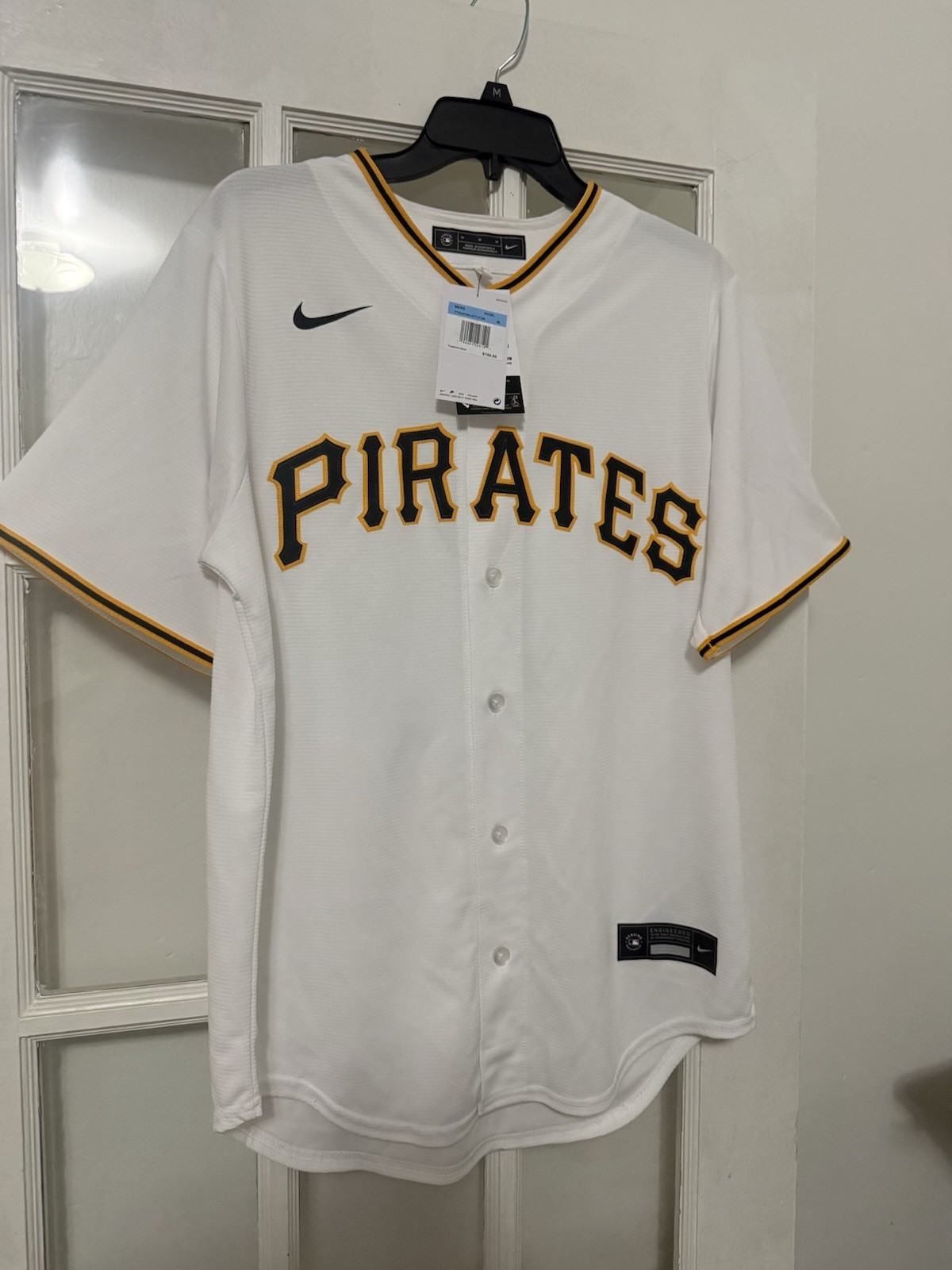 Nike Men's Pittsburgh Pirates White Konnor Griffin #6 Home Replica Jersey Nike Men's Pittsburgh Pirates White Konnor Griffin #6 Home Replica Jersey