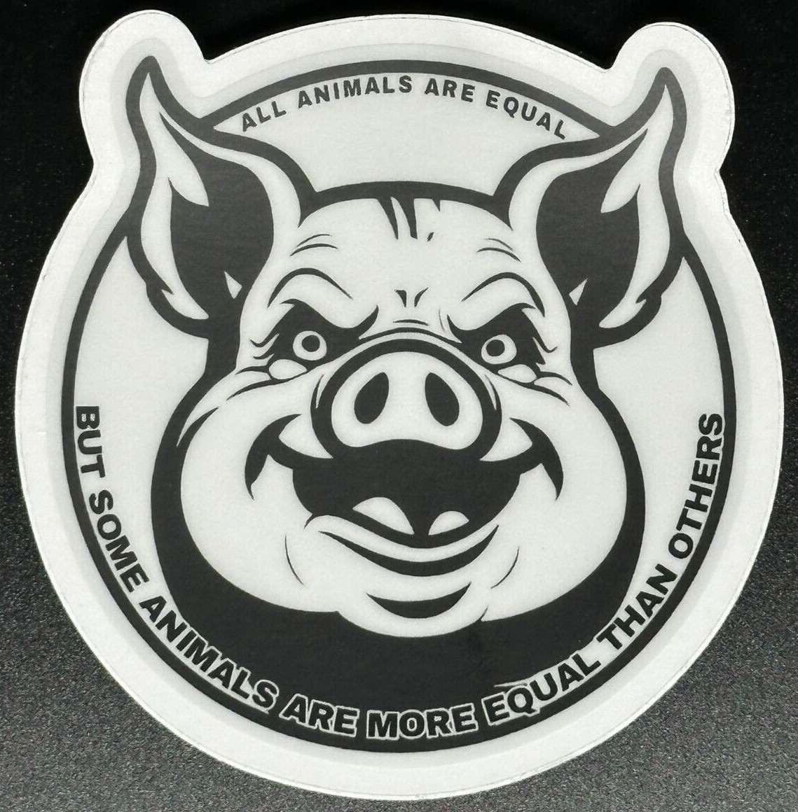 George Orwell Animal Farm Pig Sticker 3 x 3 George Orwell Animal Farm Pig Sticker 3 x 3