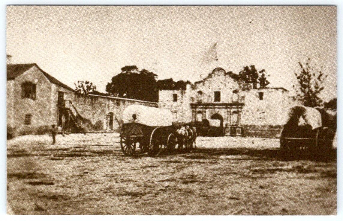 1868 ALAMO SAN ANTONIO TEXAS MODERN REPRINT OF PHOTO BY LIEB ARCHIVES POSTCARD