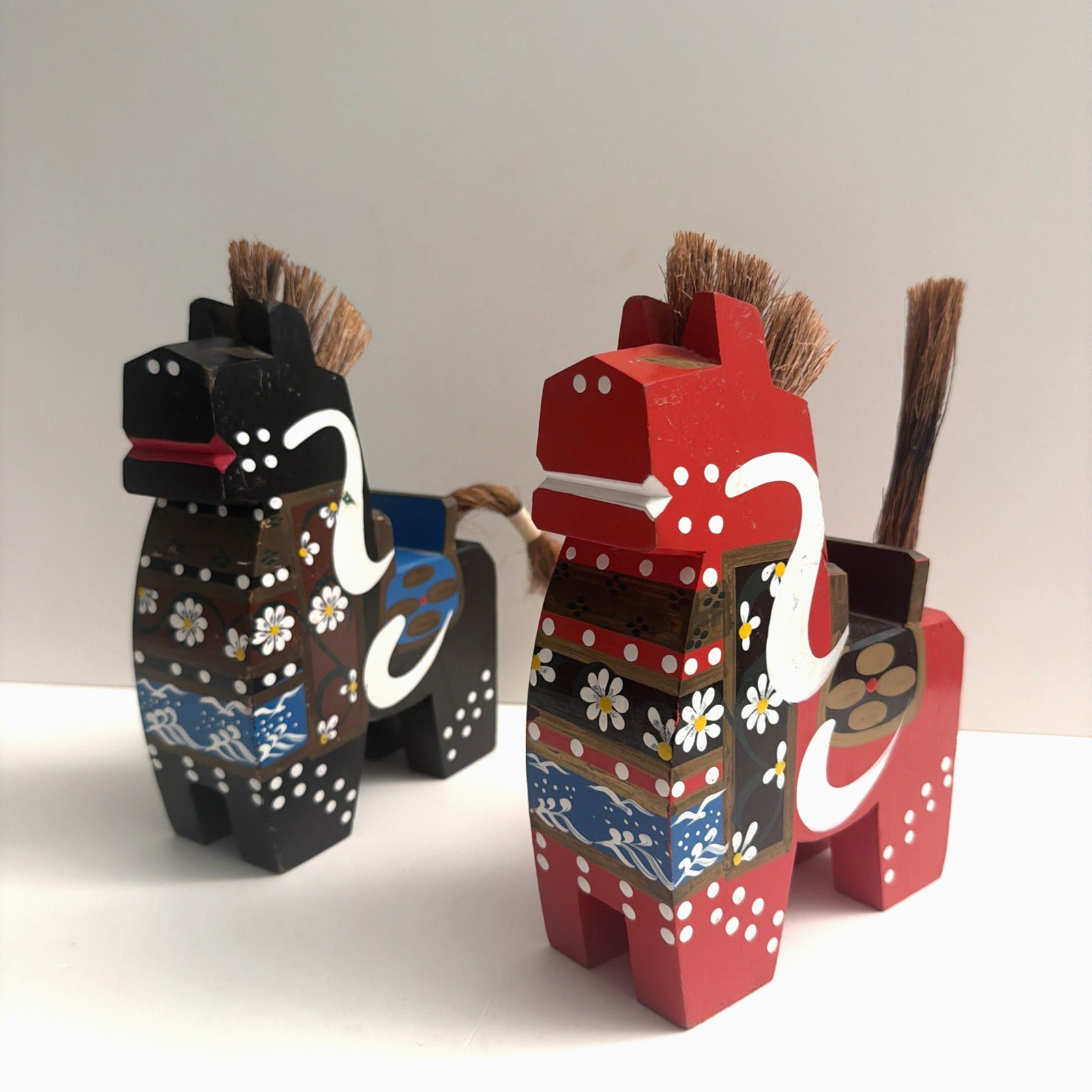 2) Vintage Hachinohe Yawata-Uma Wooden Toy Good Luck Horse Japanese Folk Art 8 2) Vintage Hachinohe Yawata-Uma Wooden Toy Good Luck Horse Japanese Folk Art 8