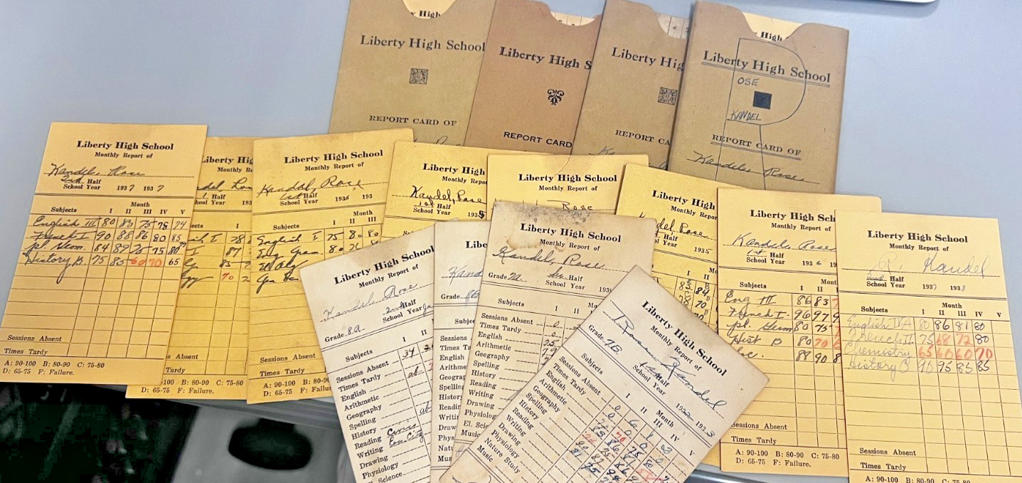 Lot of 16 Liberty NY 1930s High School Report Cards
