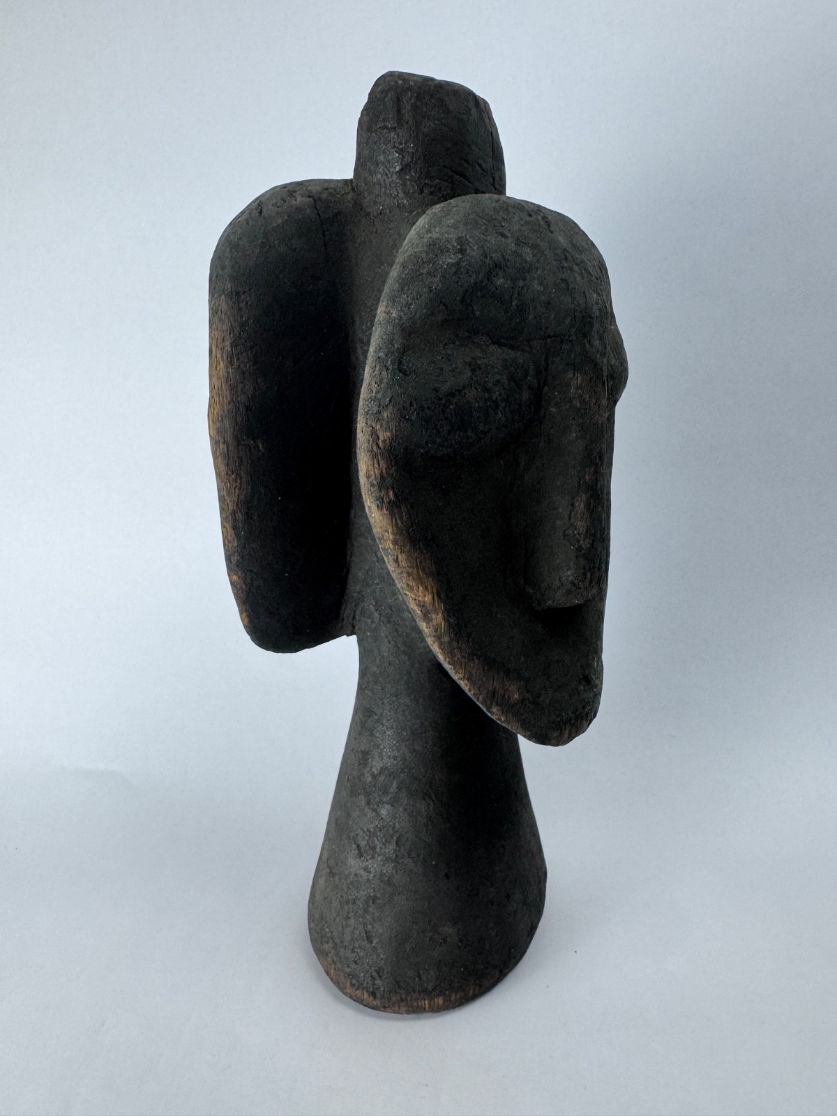 DAN African Hand-Carved 12” Wooden Janus Two-Face Sculpture Figure Unique Statue DAN African Hand-Carved 12” Wooden Janus Two-Face Sculpture Figure Unique Statue