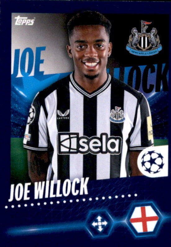 Topps Champions League 2023 2024 Sticker 339 Joe Willock - Newcastle United