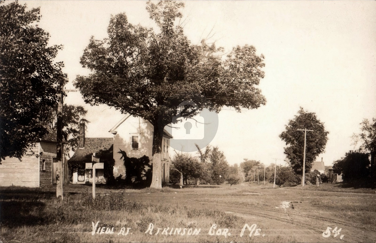 c1910's View Atkinson Corner Maine ME RPPC Photo Postcard COPY c1910's View Atkinson Corner Maine ME RPPC Photo Postcard COPY