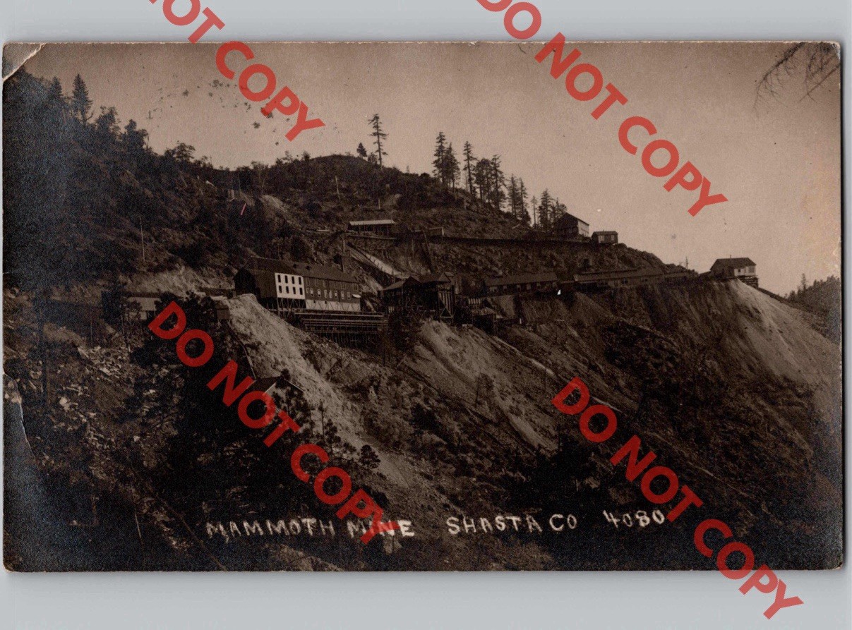 c1908 Mammoth Mine KENNETT California CA Shasta County Mining RPPC Real Photo