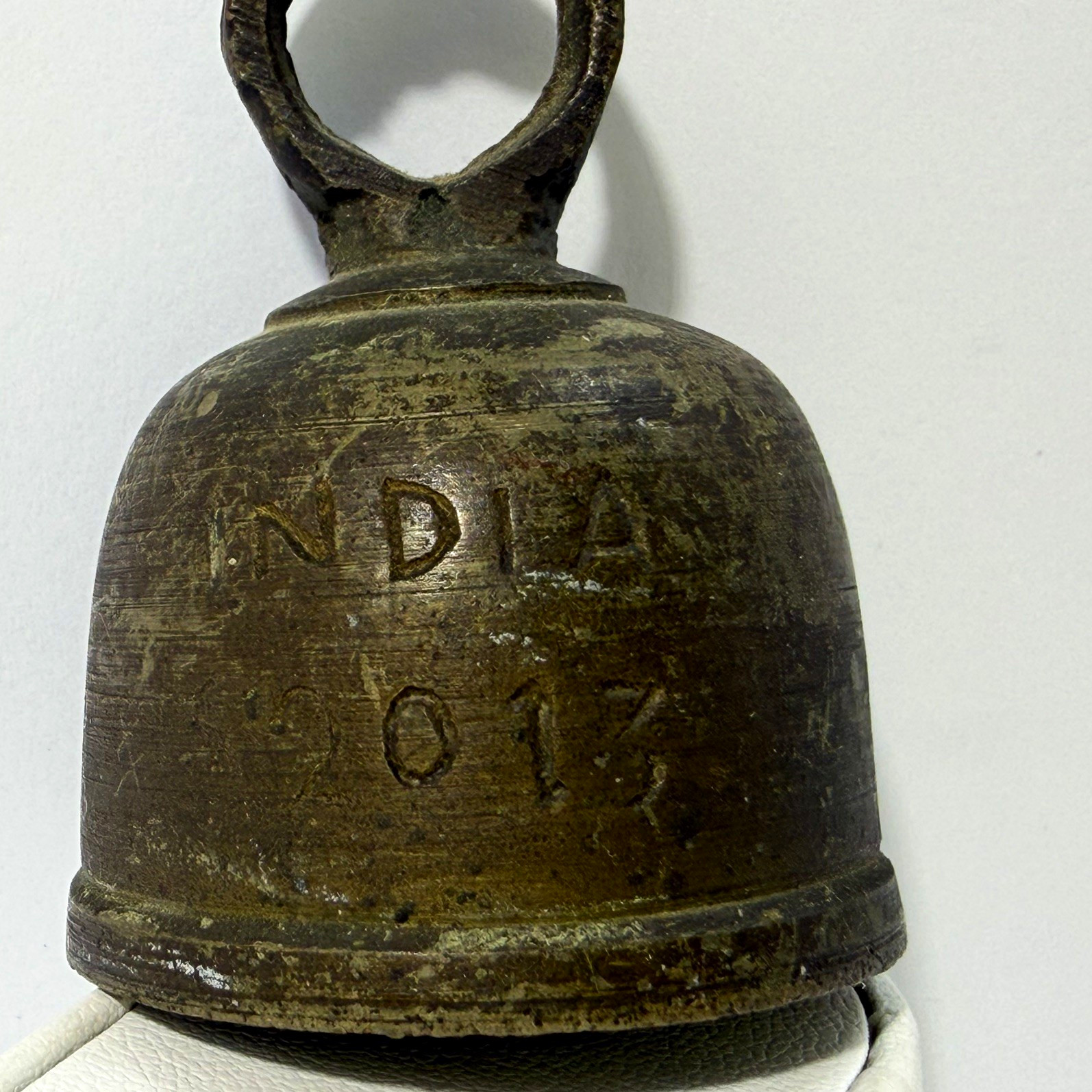 Vintage Solid Brass Bell. Stamped India 2013 2 And A Half Inches Tall Vintage Solid Brass Bell. Stamped India 2013 2 And A Half Inches Tall
