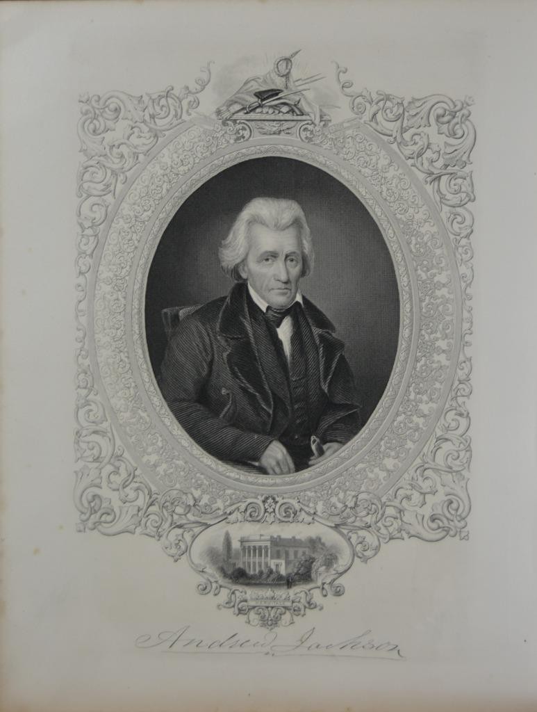Antique United States President Andrew Jackson Original 1878 History