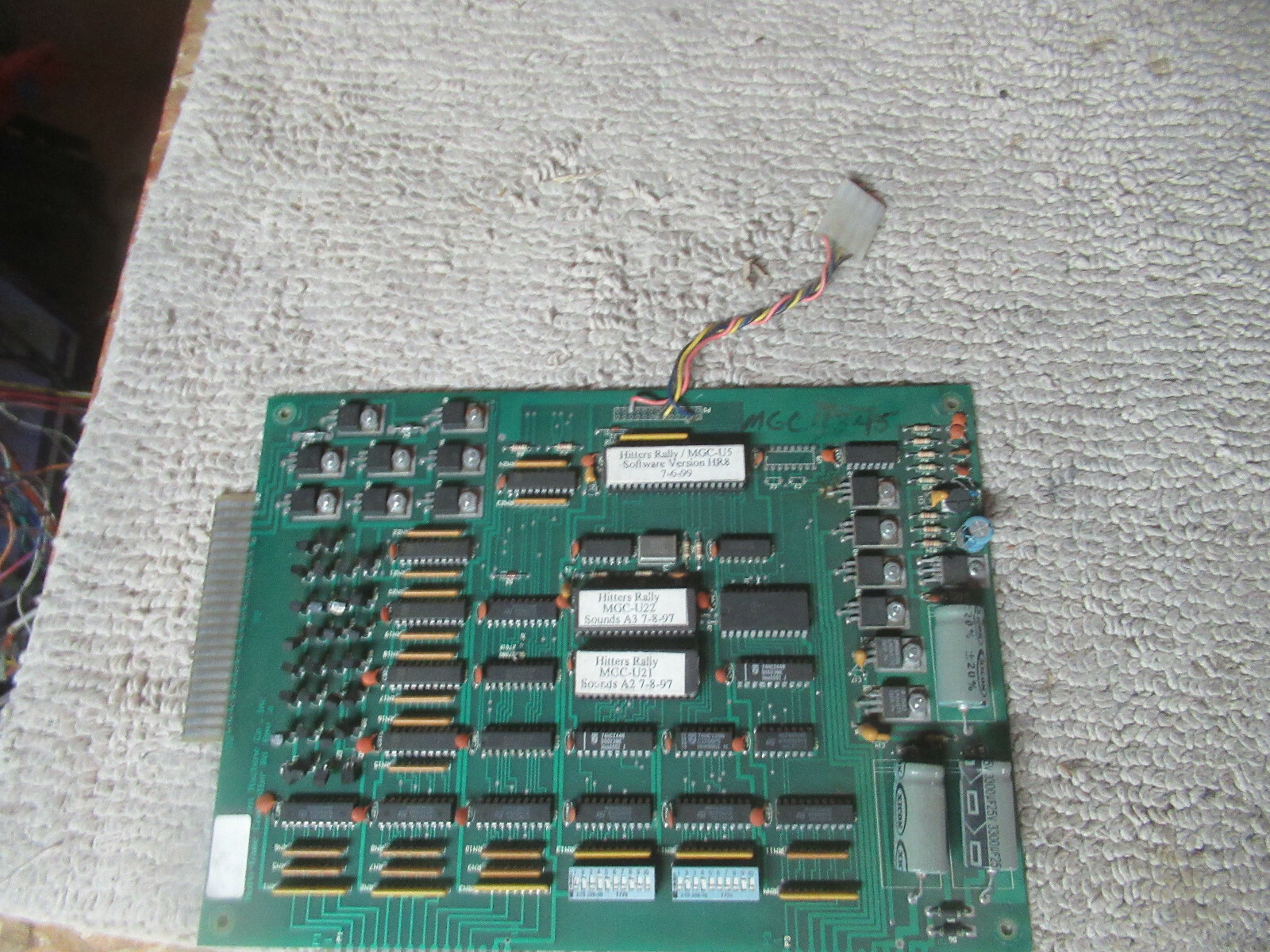 HITTERS RALLY MPU CPU UNTESTED PCB BOARD  arcade game part c170